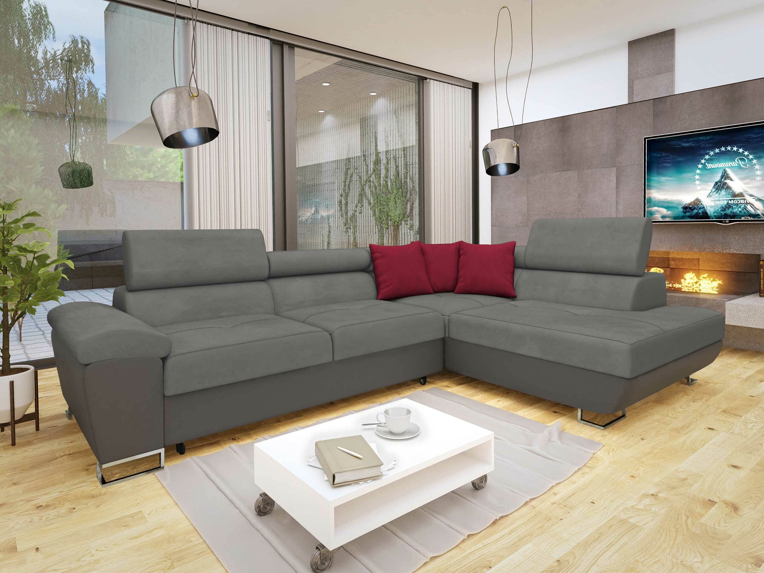 Divano angolare Comfivo Ruta II (Soft 029 + Uttario Velvet 2971 + Kronos 02)