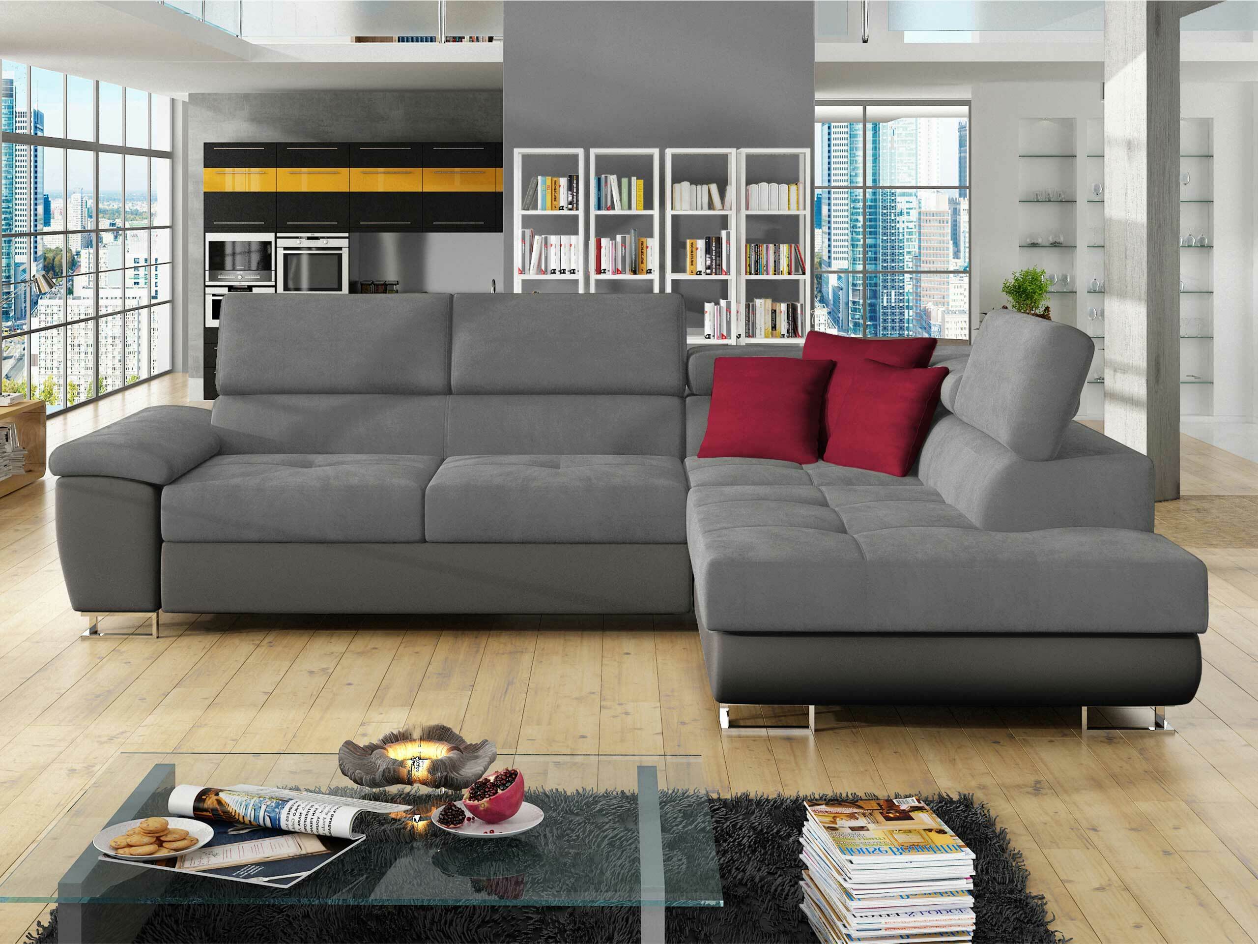 Divano angolare Comfivo Ruta II (Soft 029 + Uttario Velvet 2971 + Kronos 02)