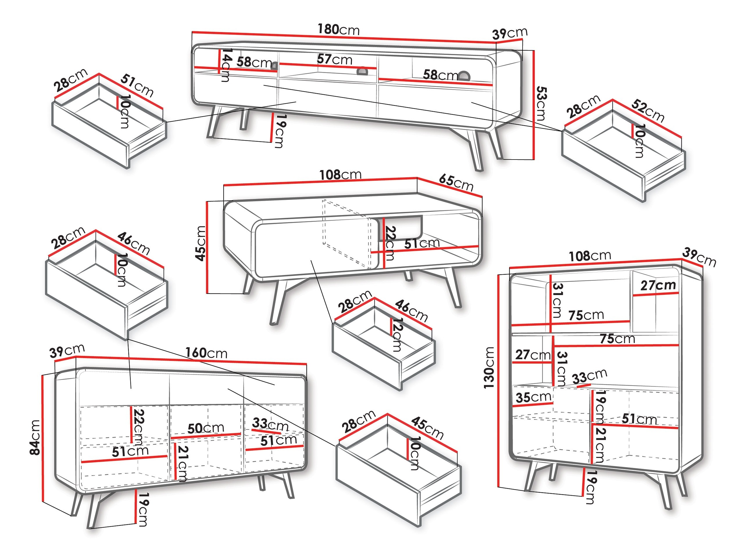 Parete attrezzata Focos I