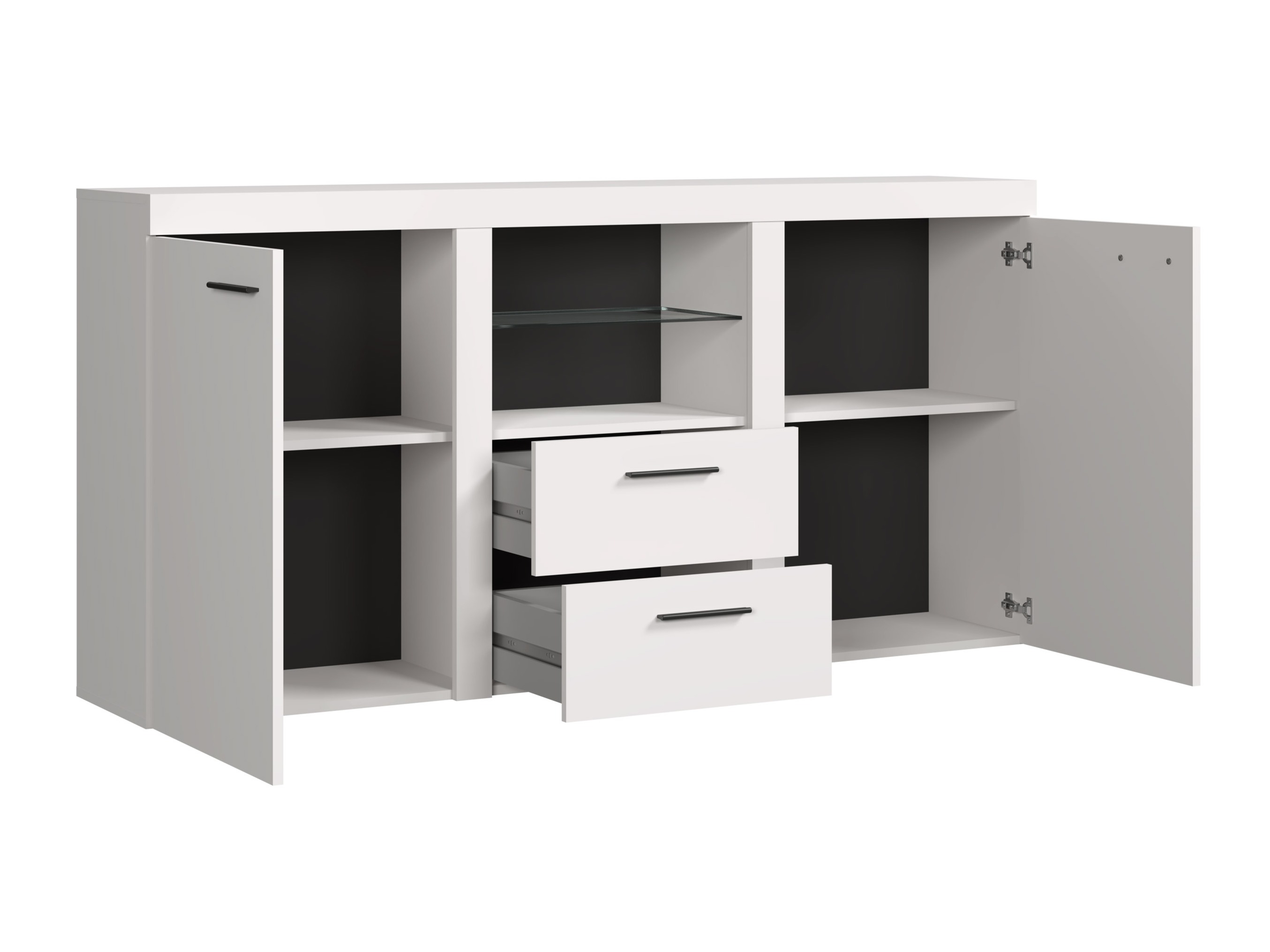 Cassettiera Univio (Bianco + Calcestruzzo)