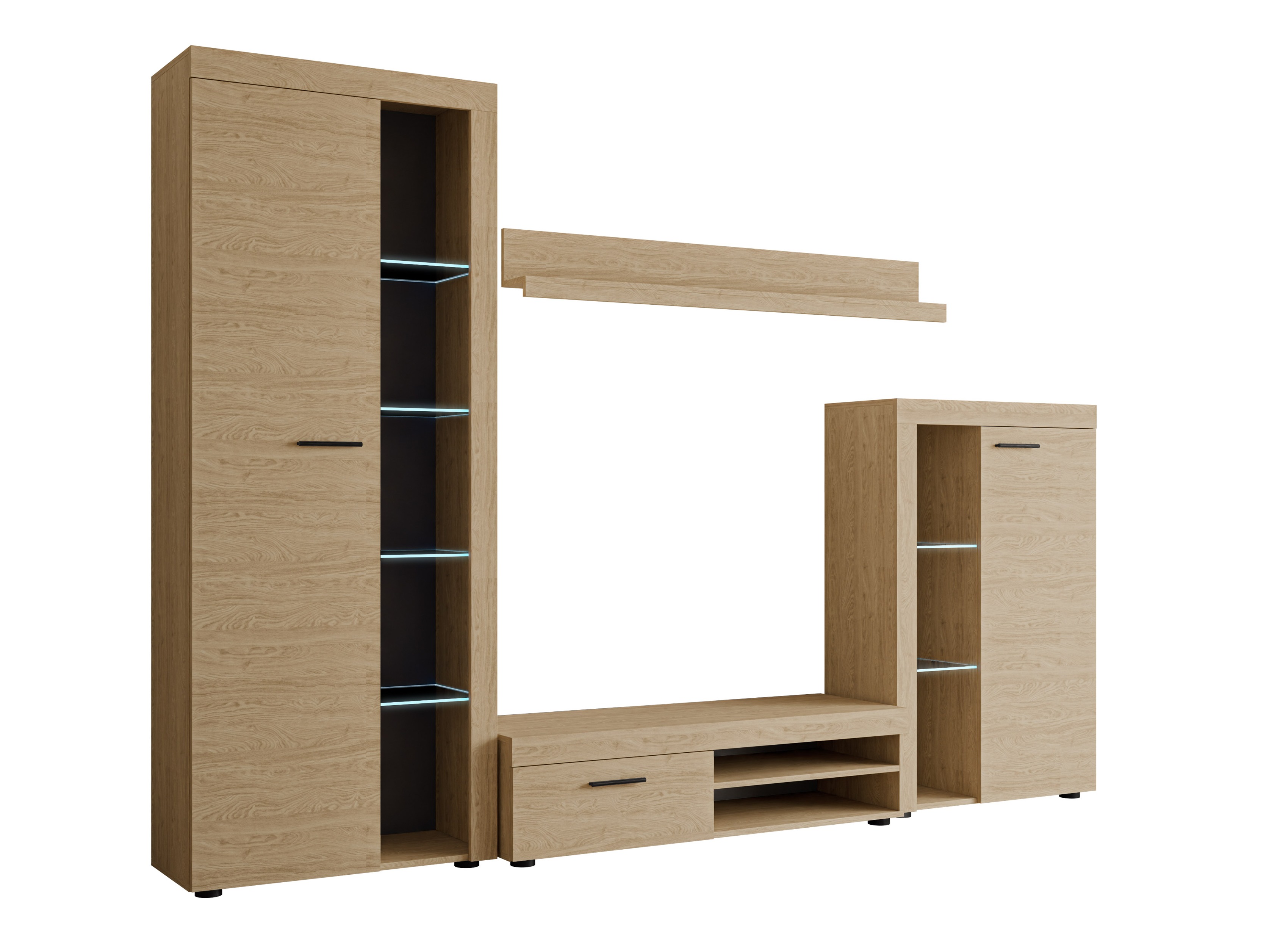 Parete attrezzata Tucson 103 (Quercia)