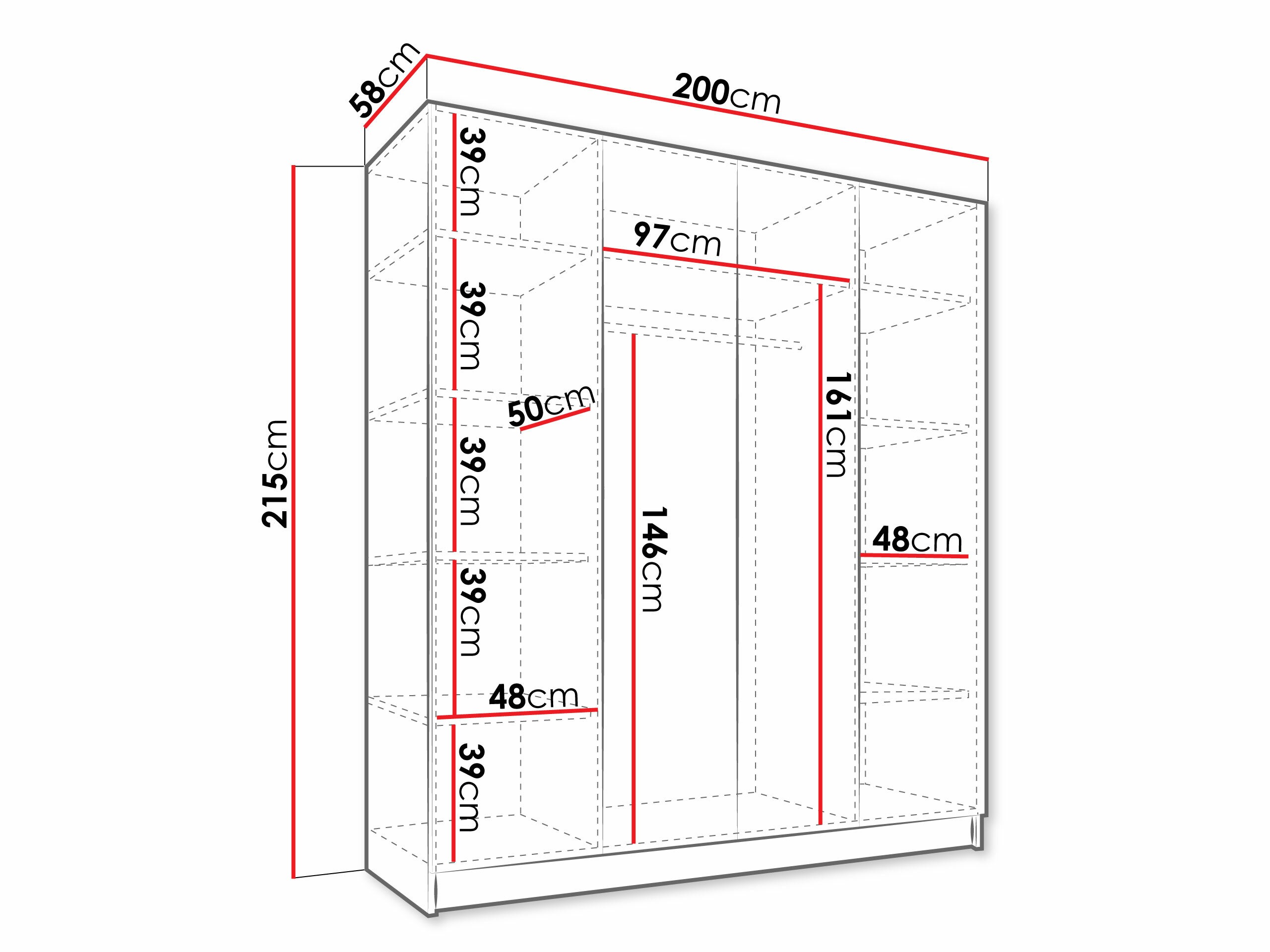 Armadio Closico 191 (Cachemire + Nero)