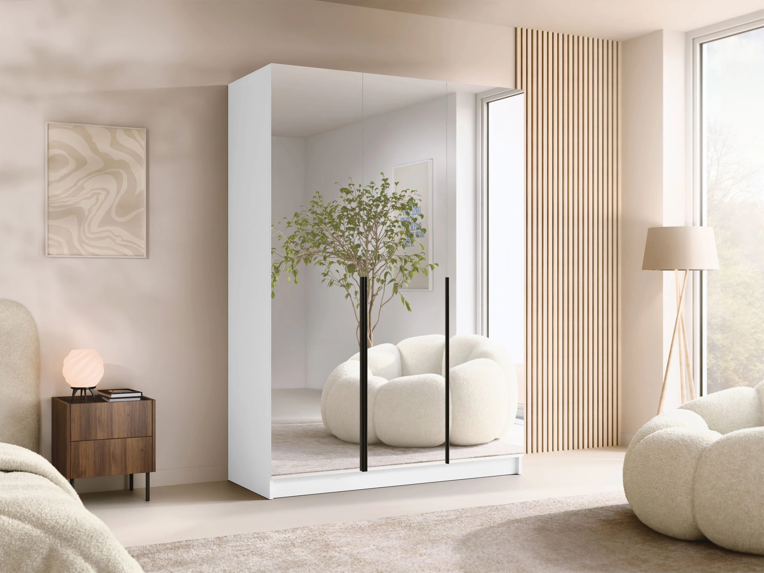 Armadio Closico 196 (Bianco + Nero)