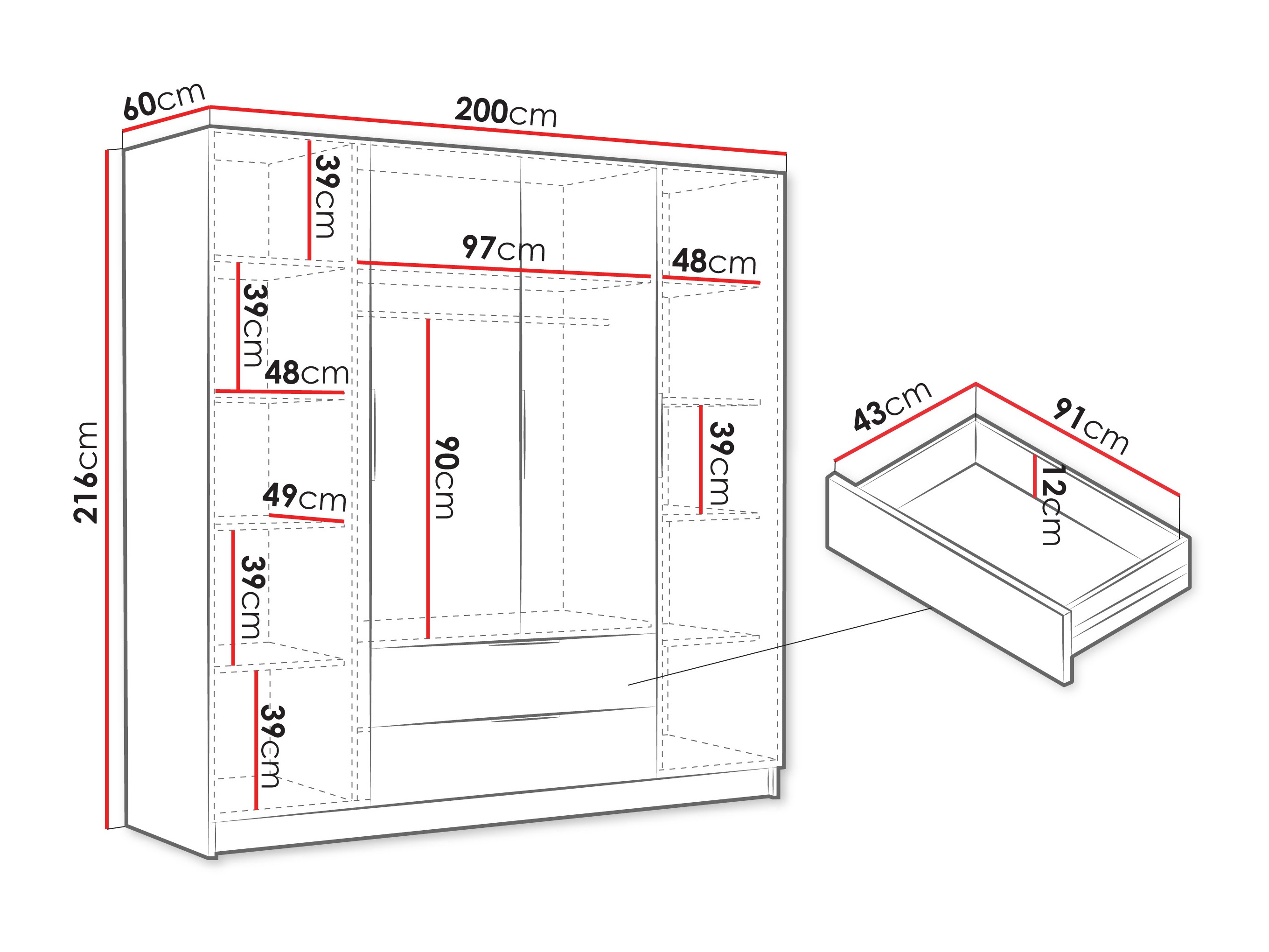 Armadio Closico Cadron I (Cachemire)
