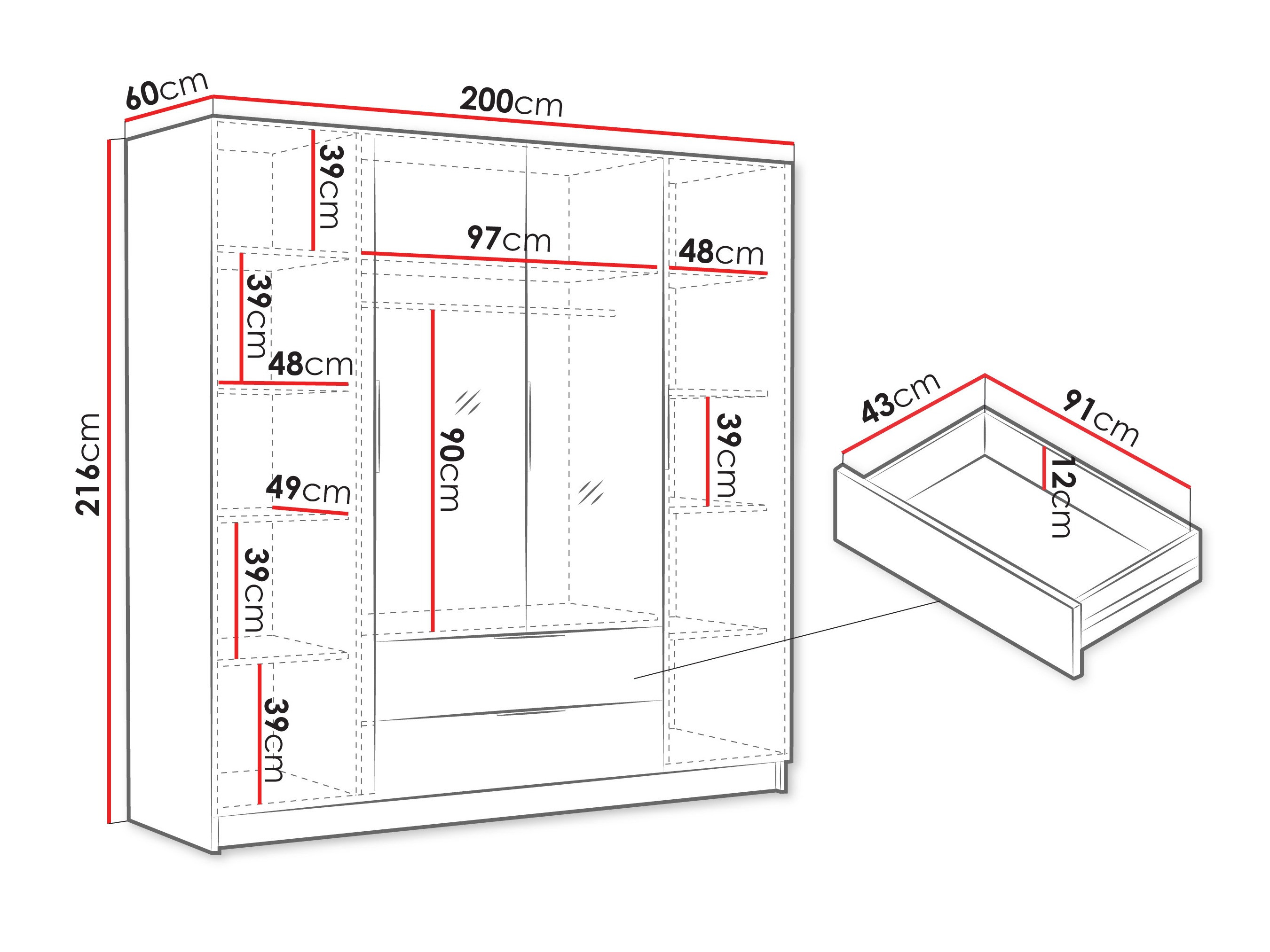 Armadio Closico Cadron II (Cachemire)