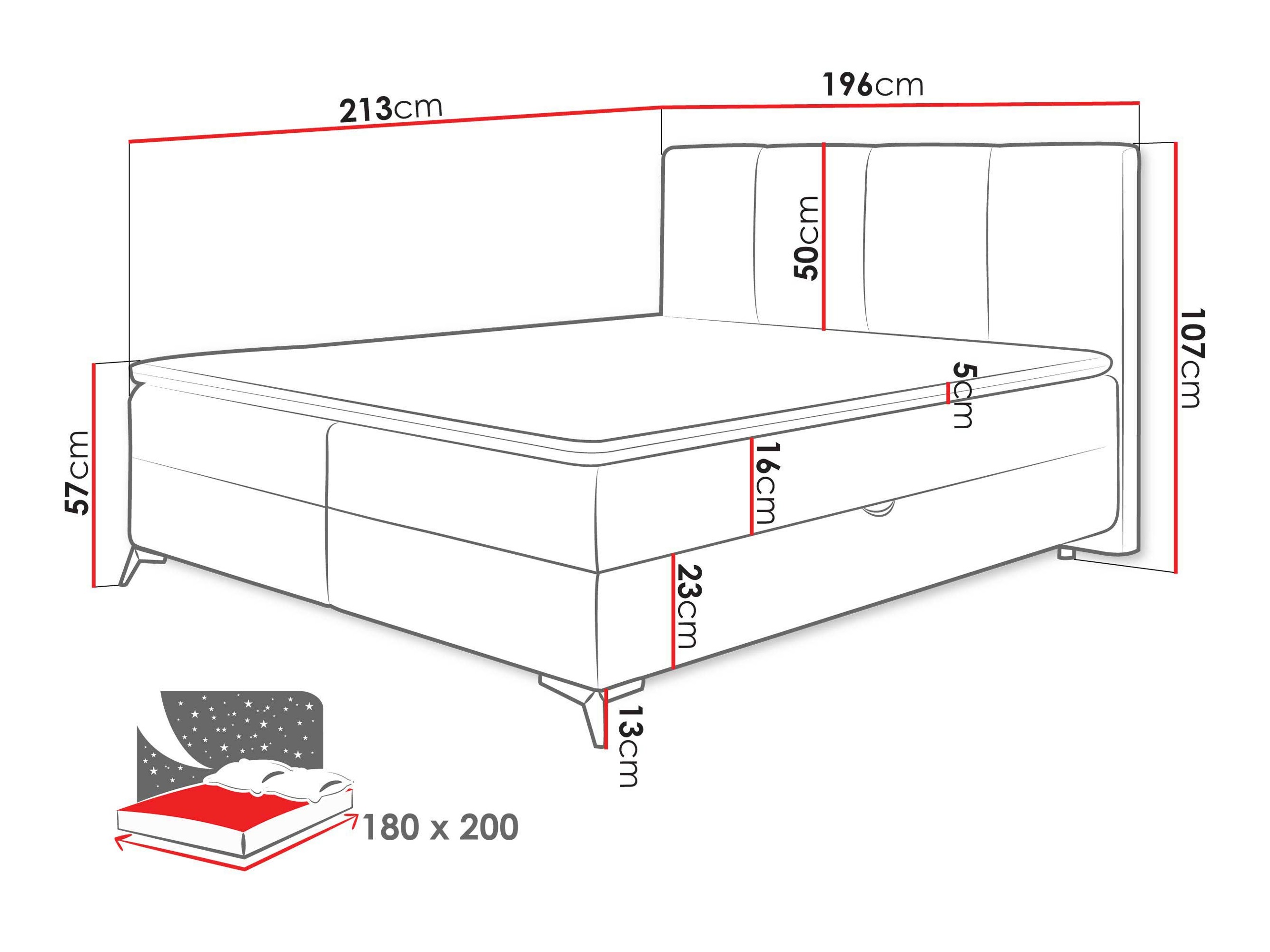 Letto continentale Viter (Vibe 03)