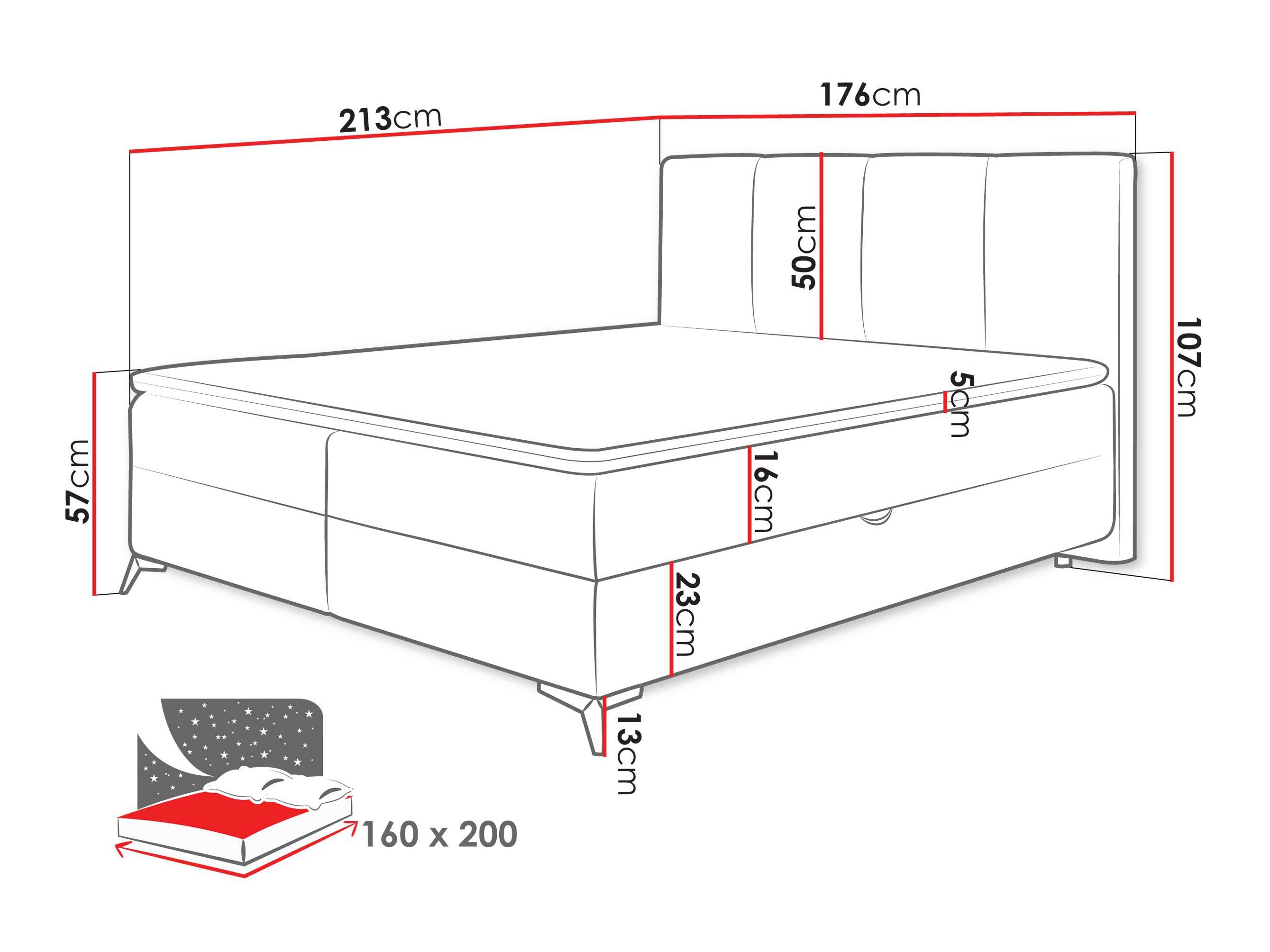 Letto continentale Viter (Vibe 26)
