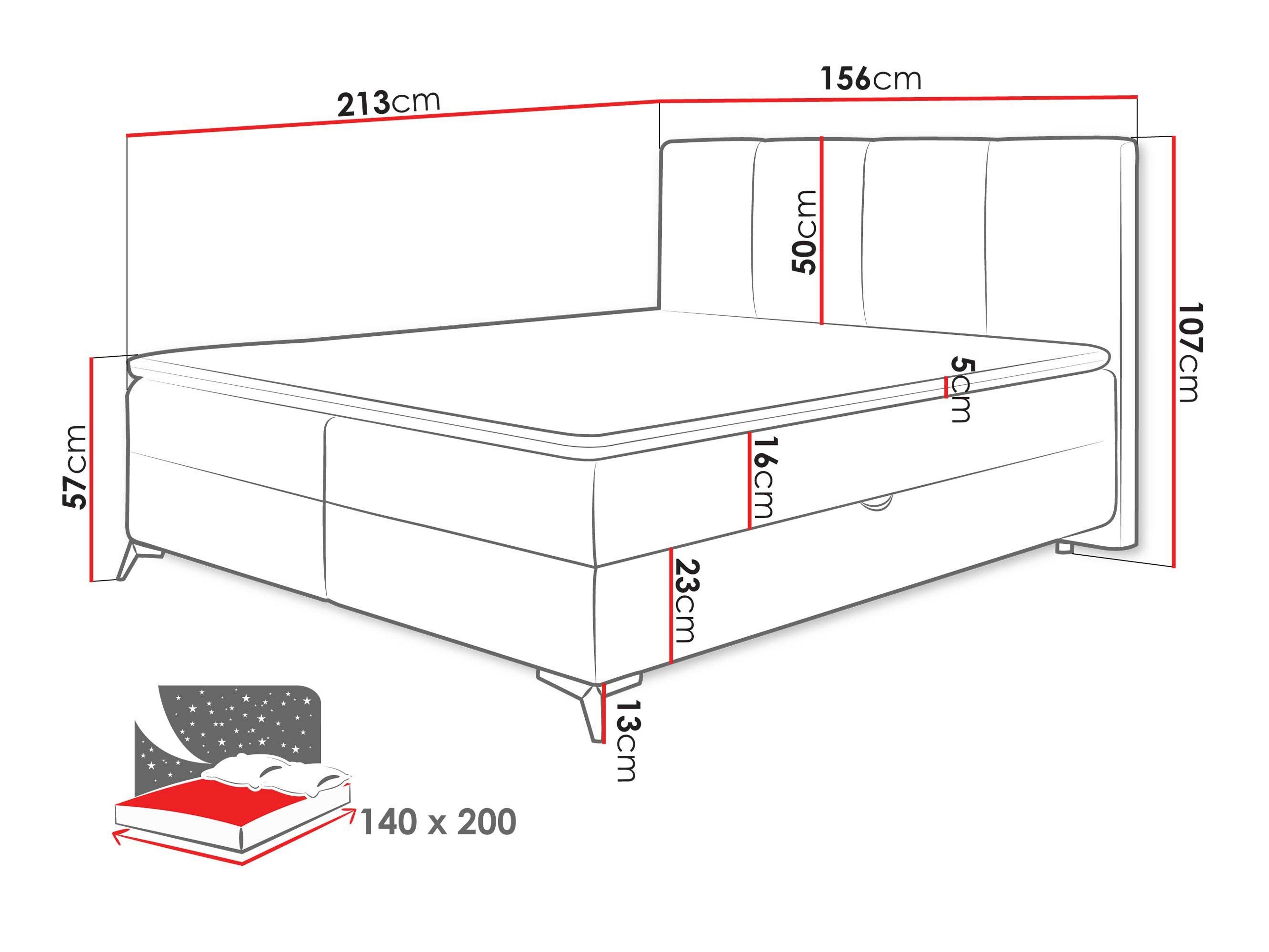 Letto continentale Viter (Vibe 26)