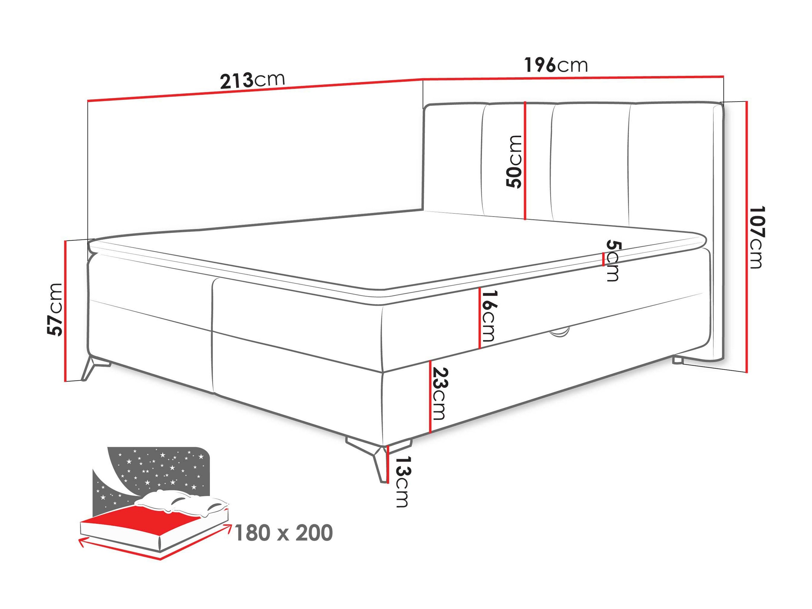Letto continentale Viter (Vibe 86)
