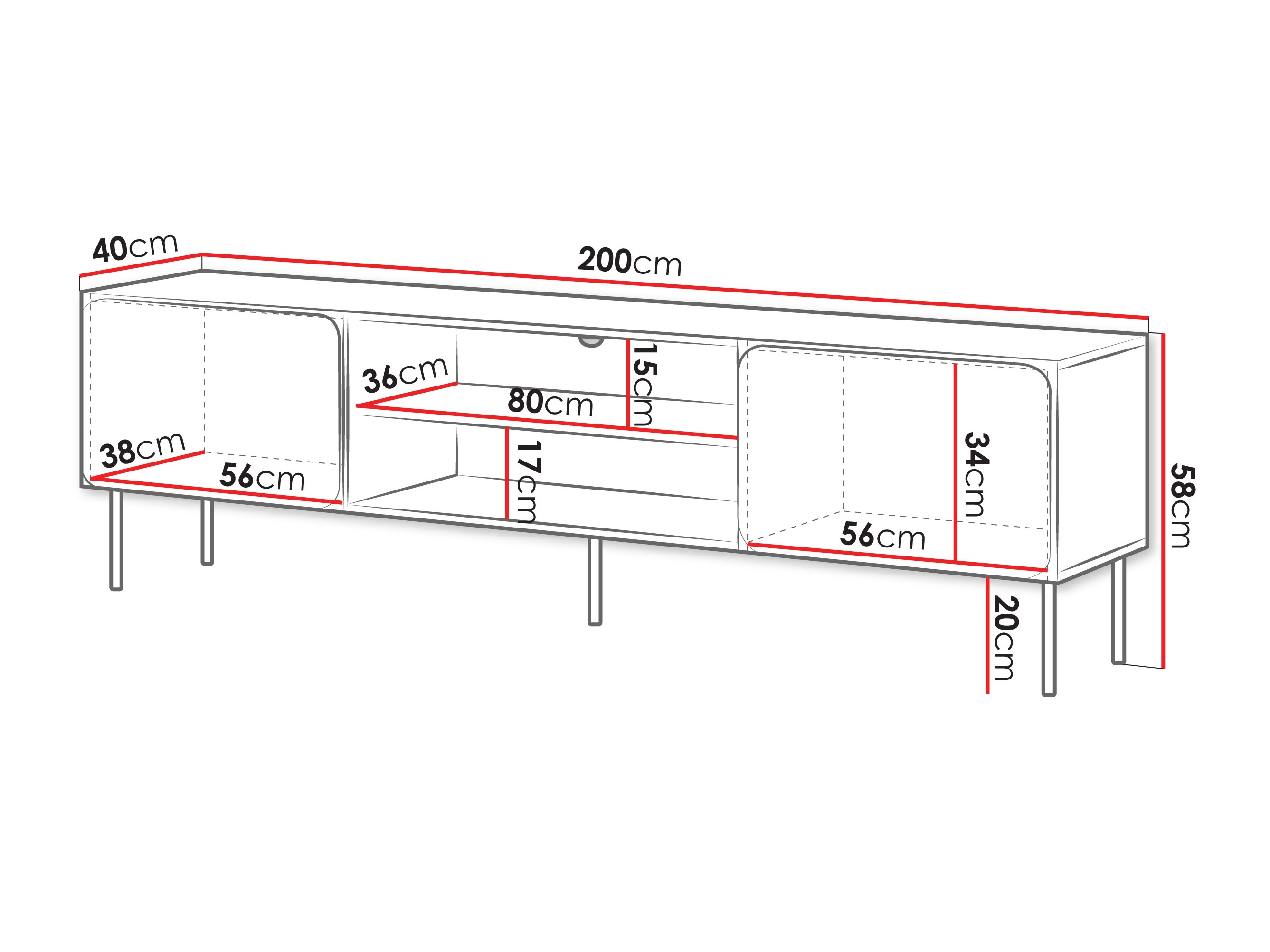 Mobile porta TV Fentore 102 (Cachemire)