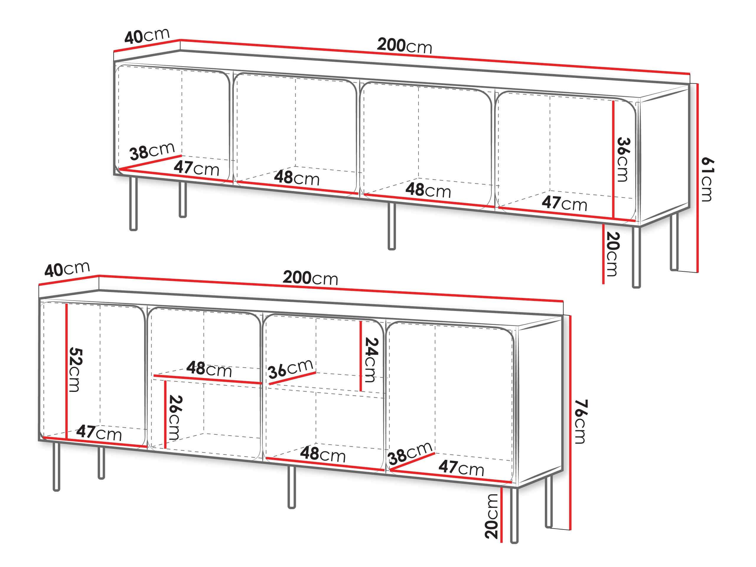 Parete attrezzata Fentore 103 (Cachemire)