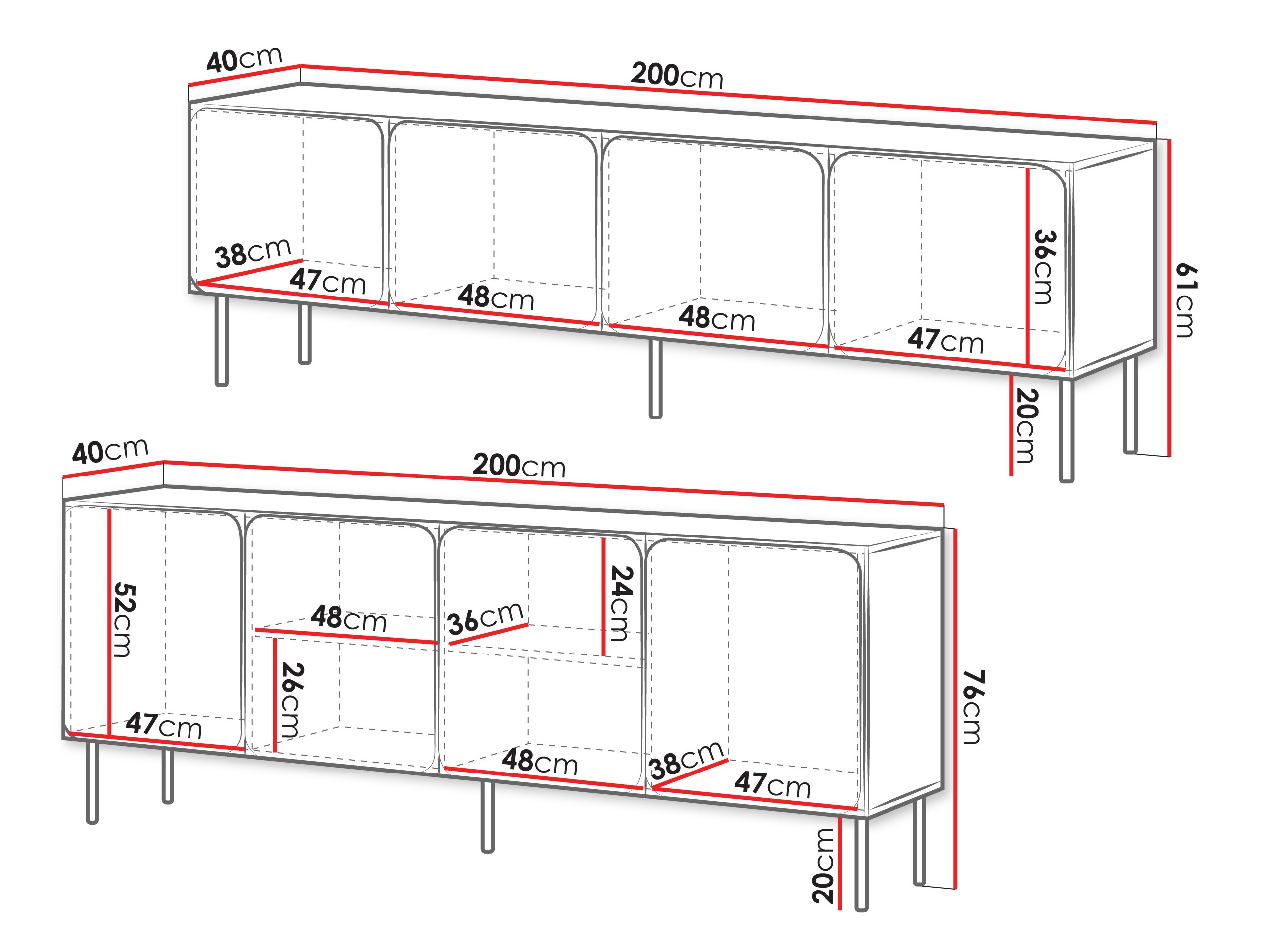 Parete attrezzata Fentore 103 (Indaco)