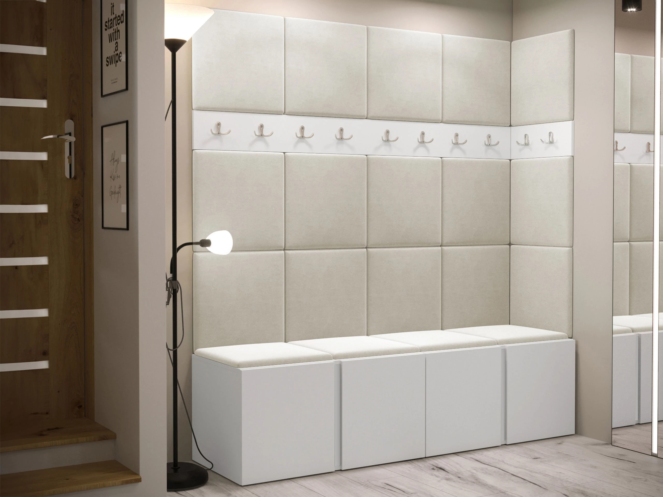 Set arredo da corridoio Pinis II (Bianco)