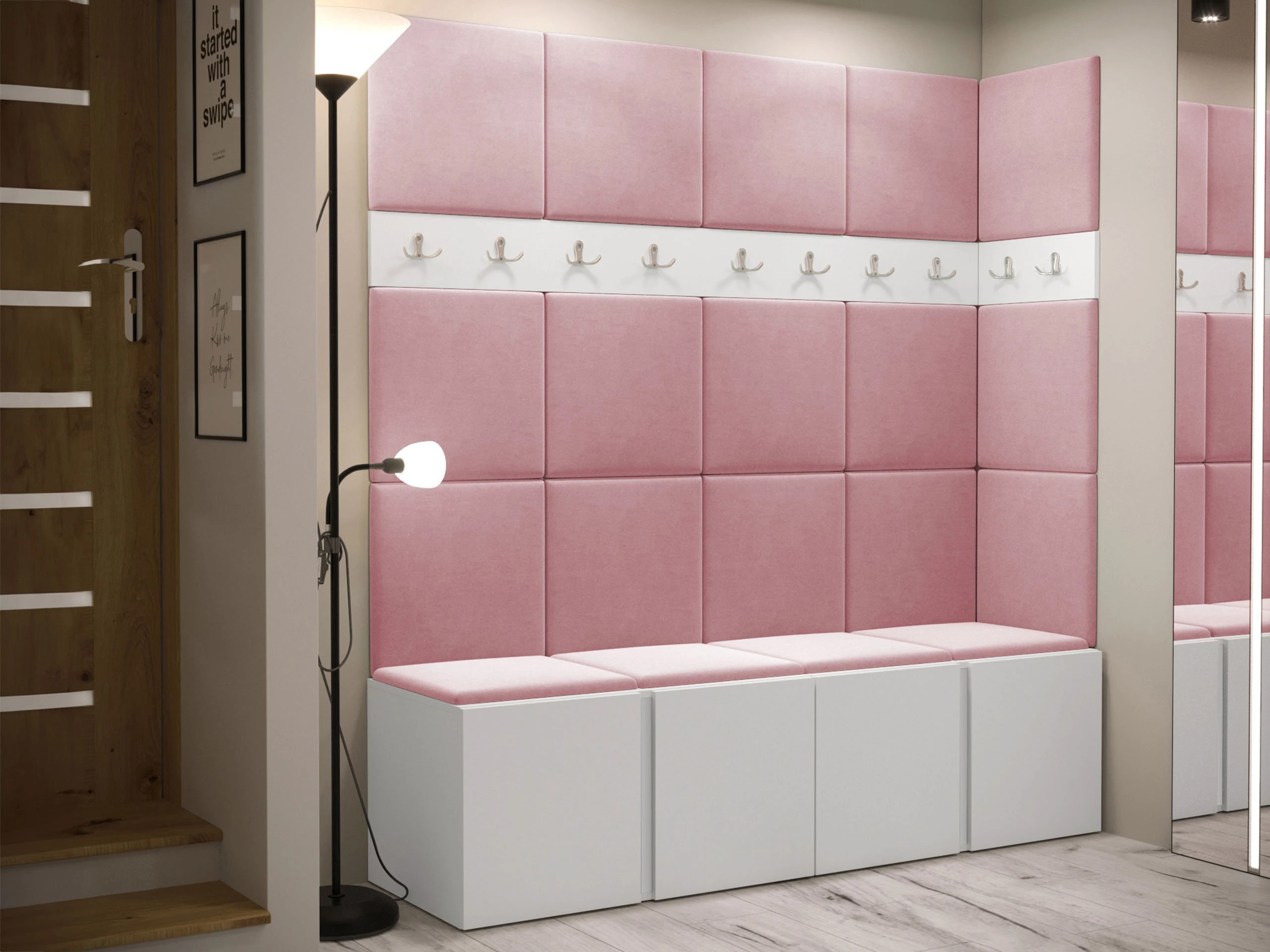 Set arredo da corridoio Pinis II (Bianco)