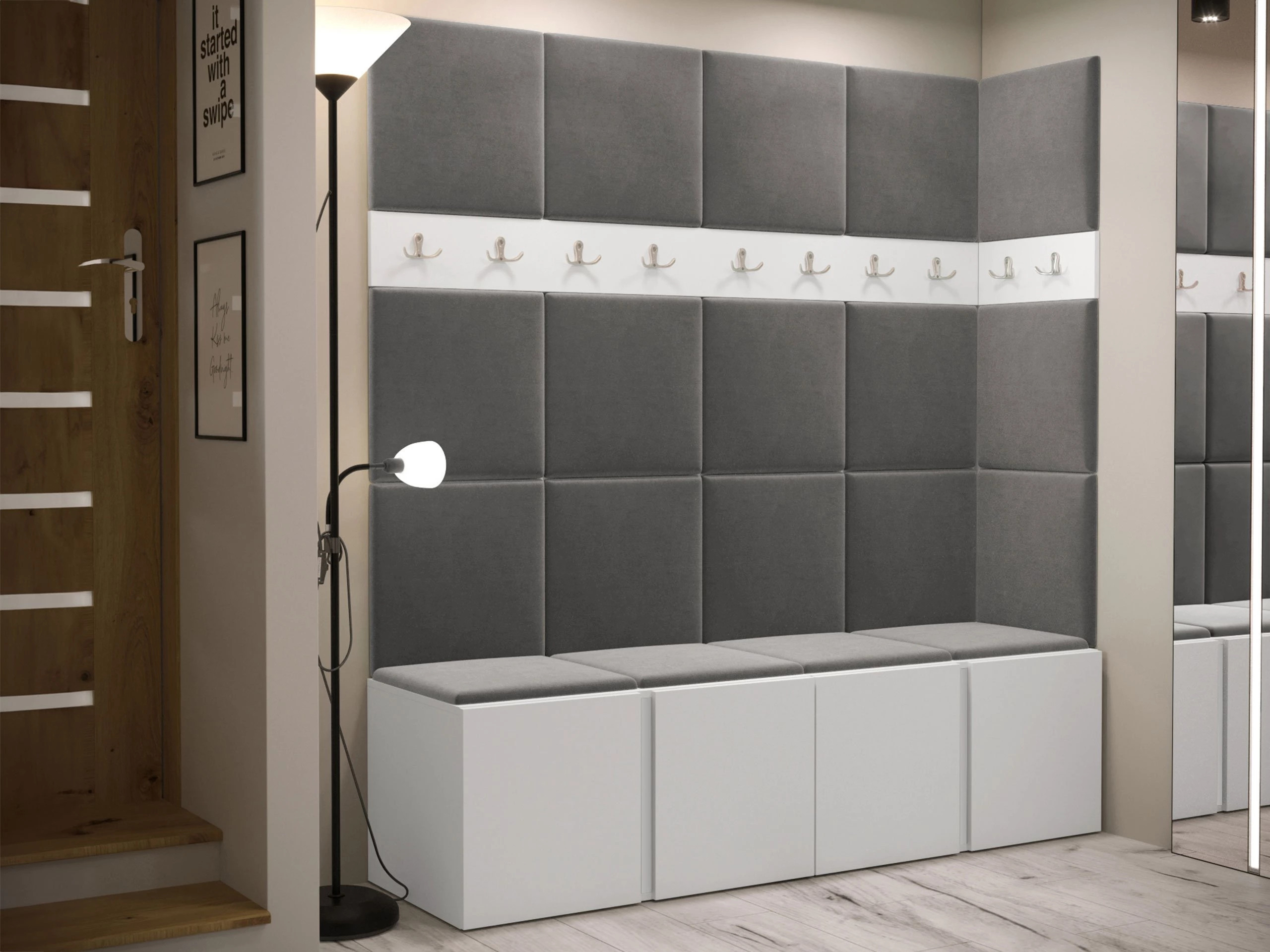 Set arredo da corridoio Pinis II (Bianco)