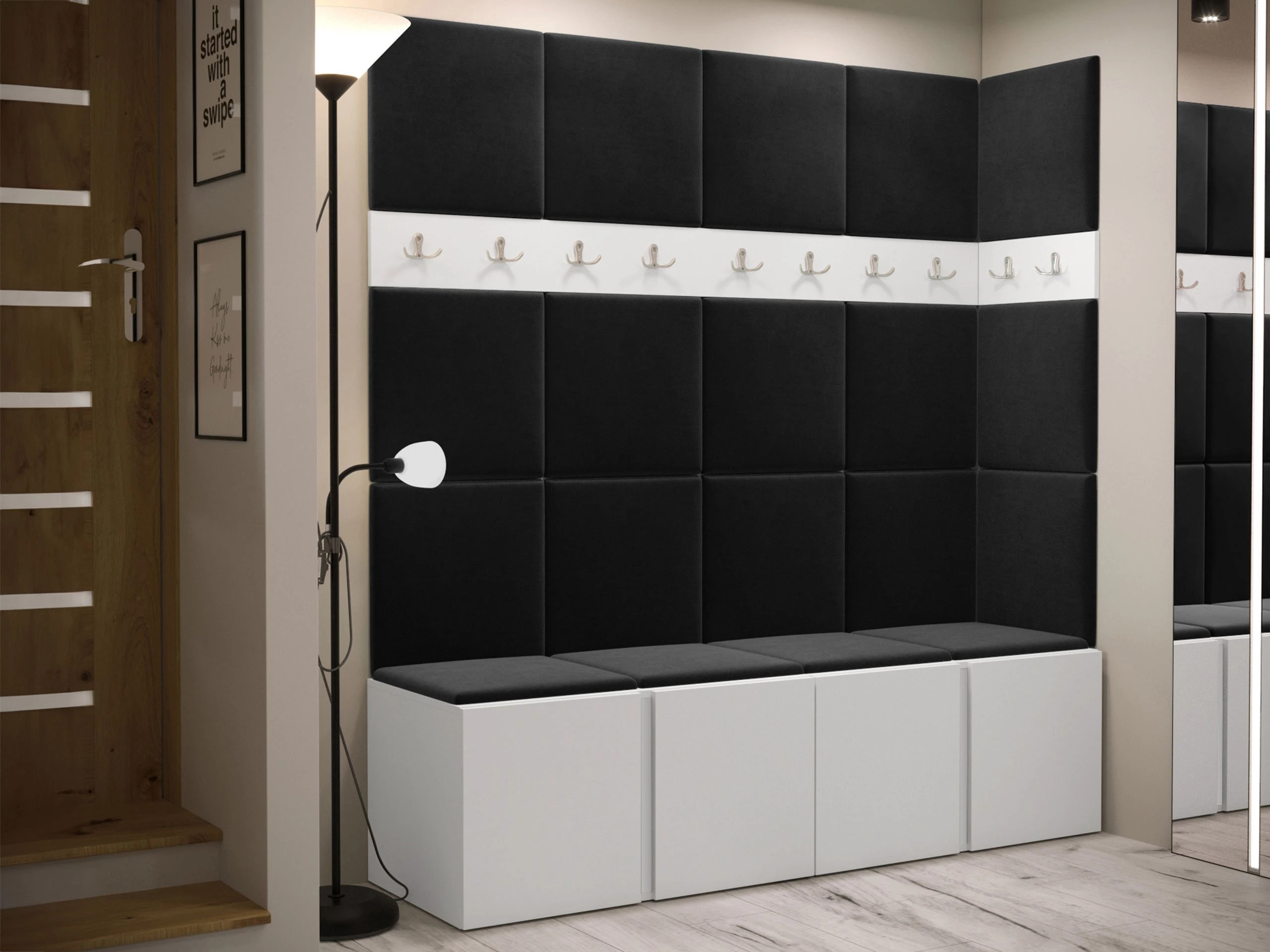 Set arredo da corridoio Pinis II (Bianco)