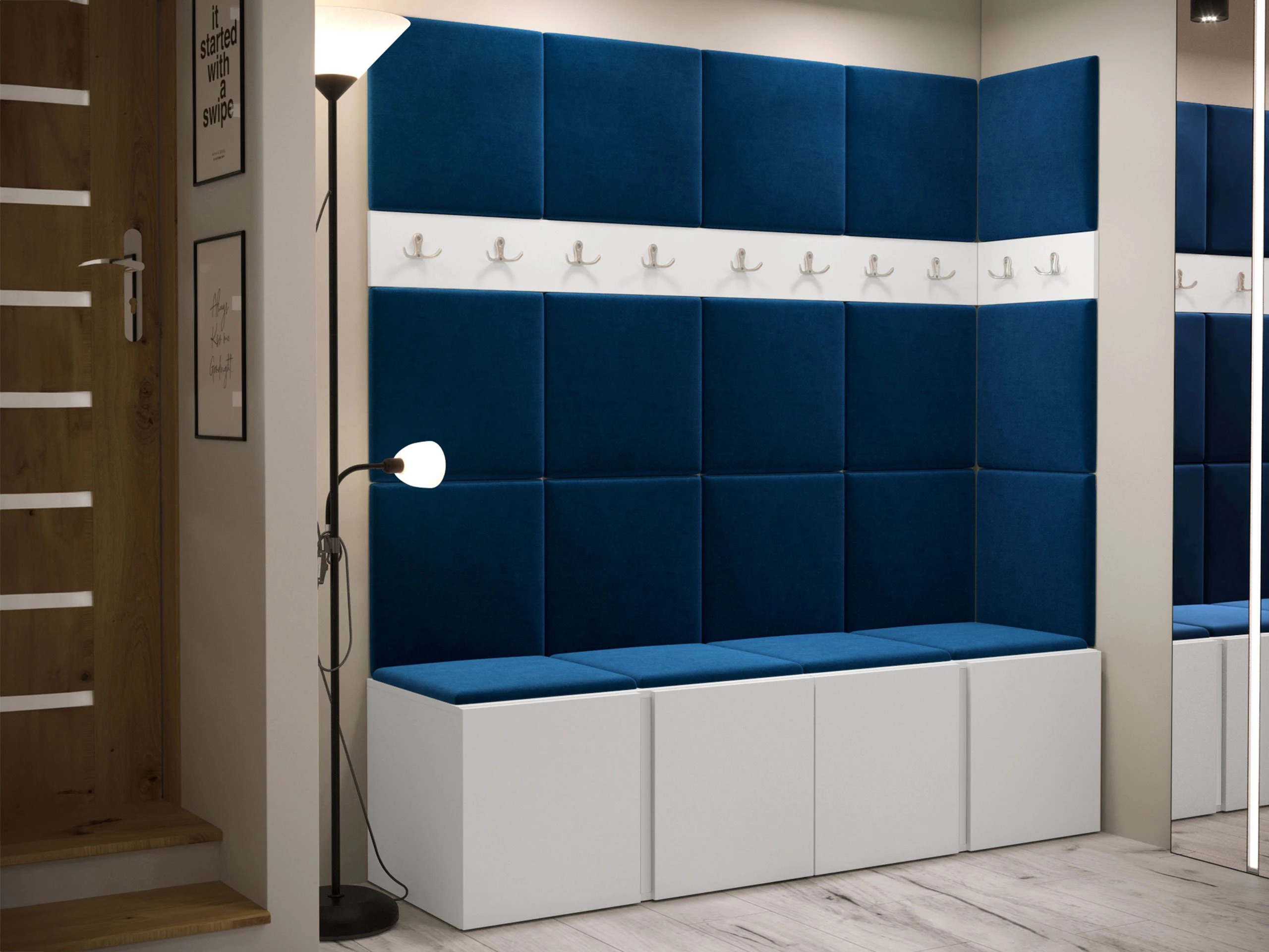 Set arredo da corridoio Pinis II (Bianco)
