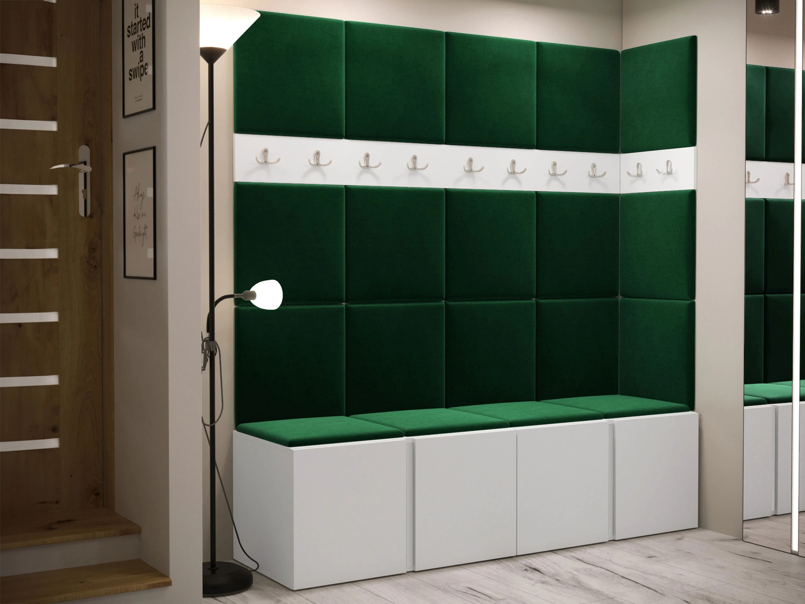 Set arredo da corridoio Pinis II (Bianco)