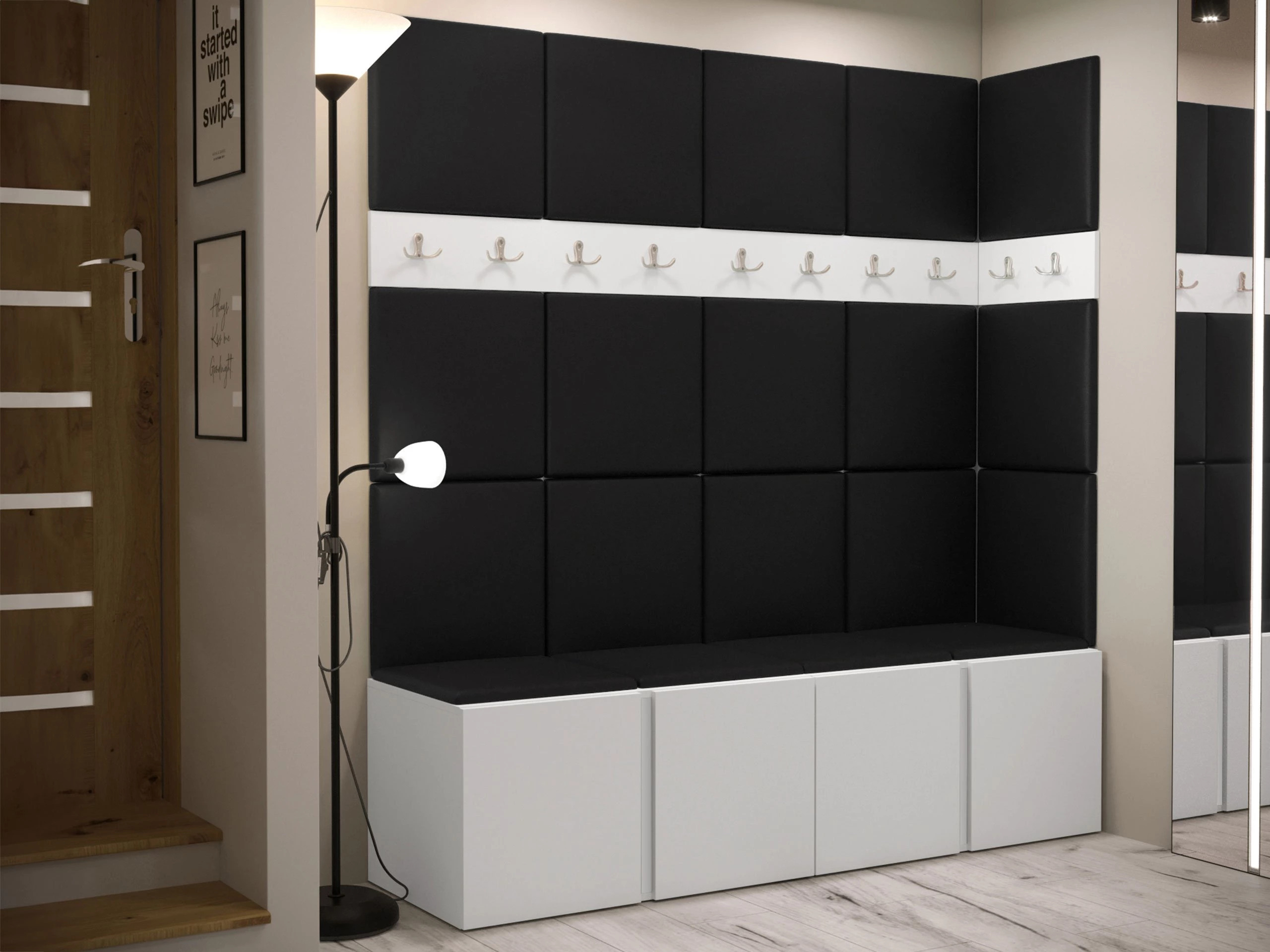 Set arredo da corridoio Pinis II (Bianco)