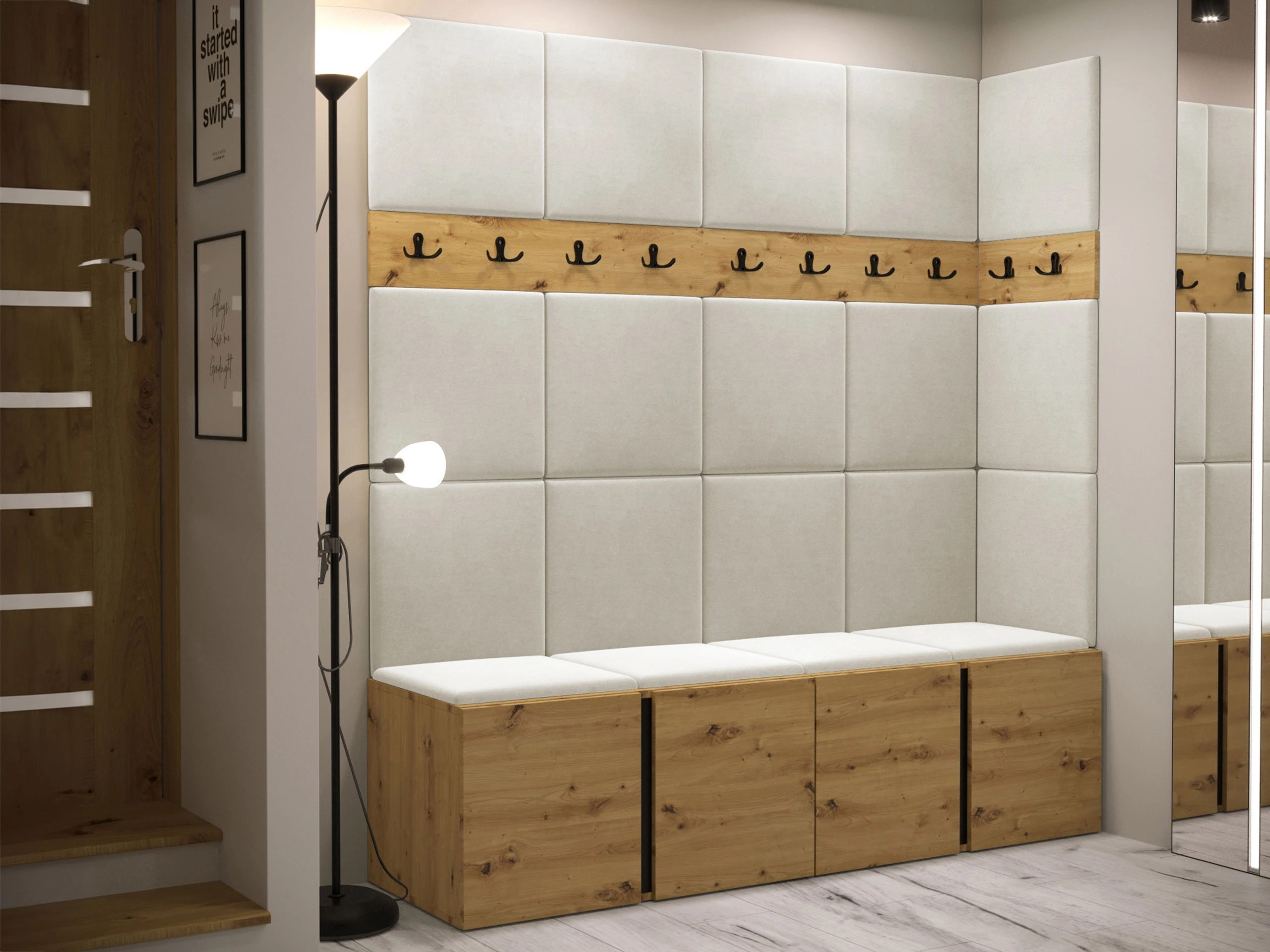 Set arredo da corridoio Pinis II (Rovere Artisan)