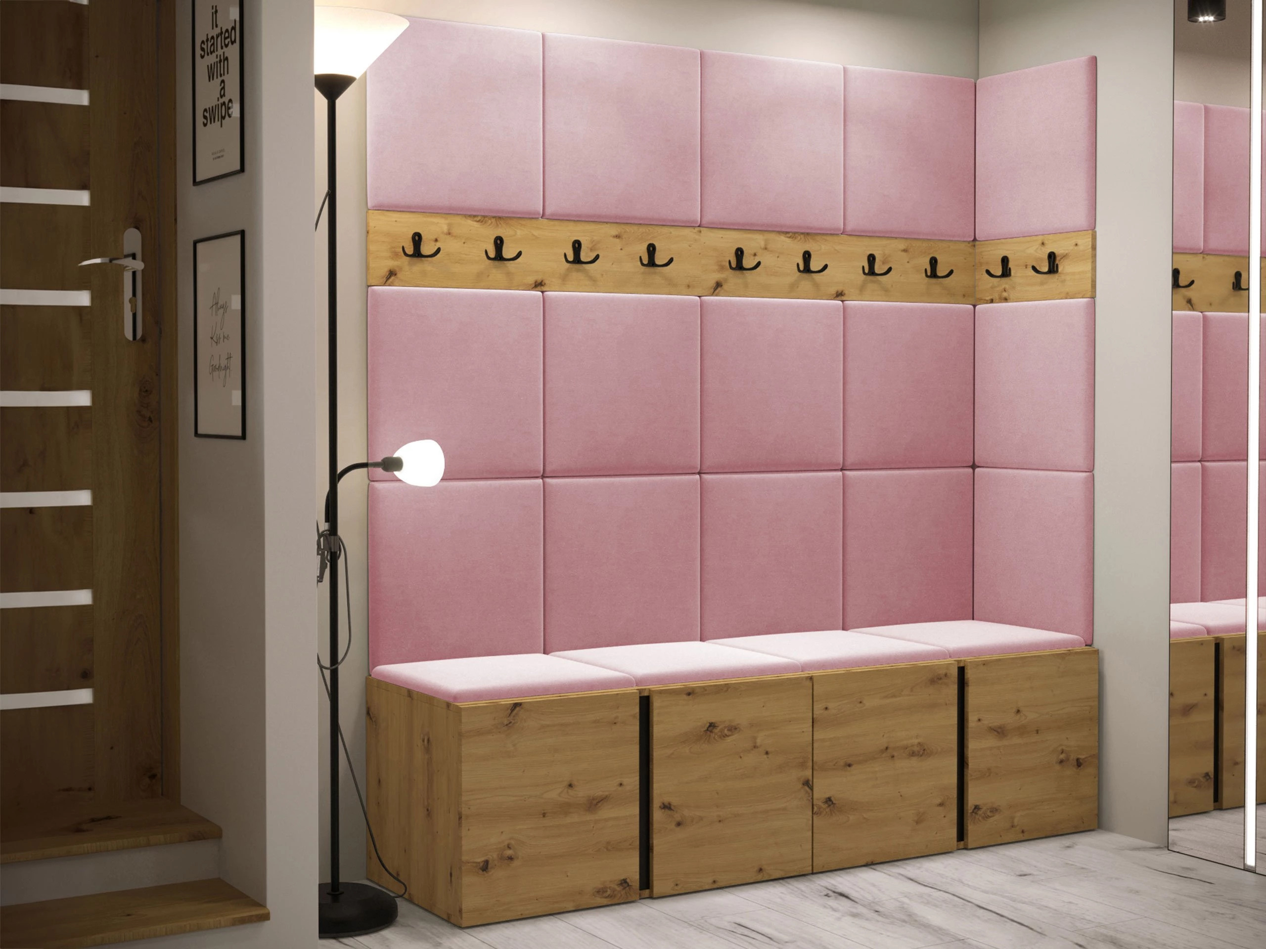 Set arredo da corridoio Pinis II (Rovere Artisan)