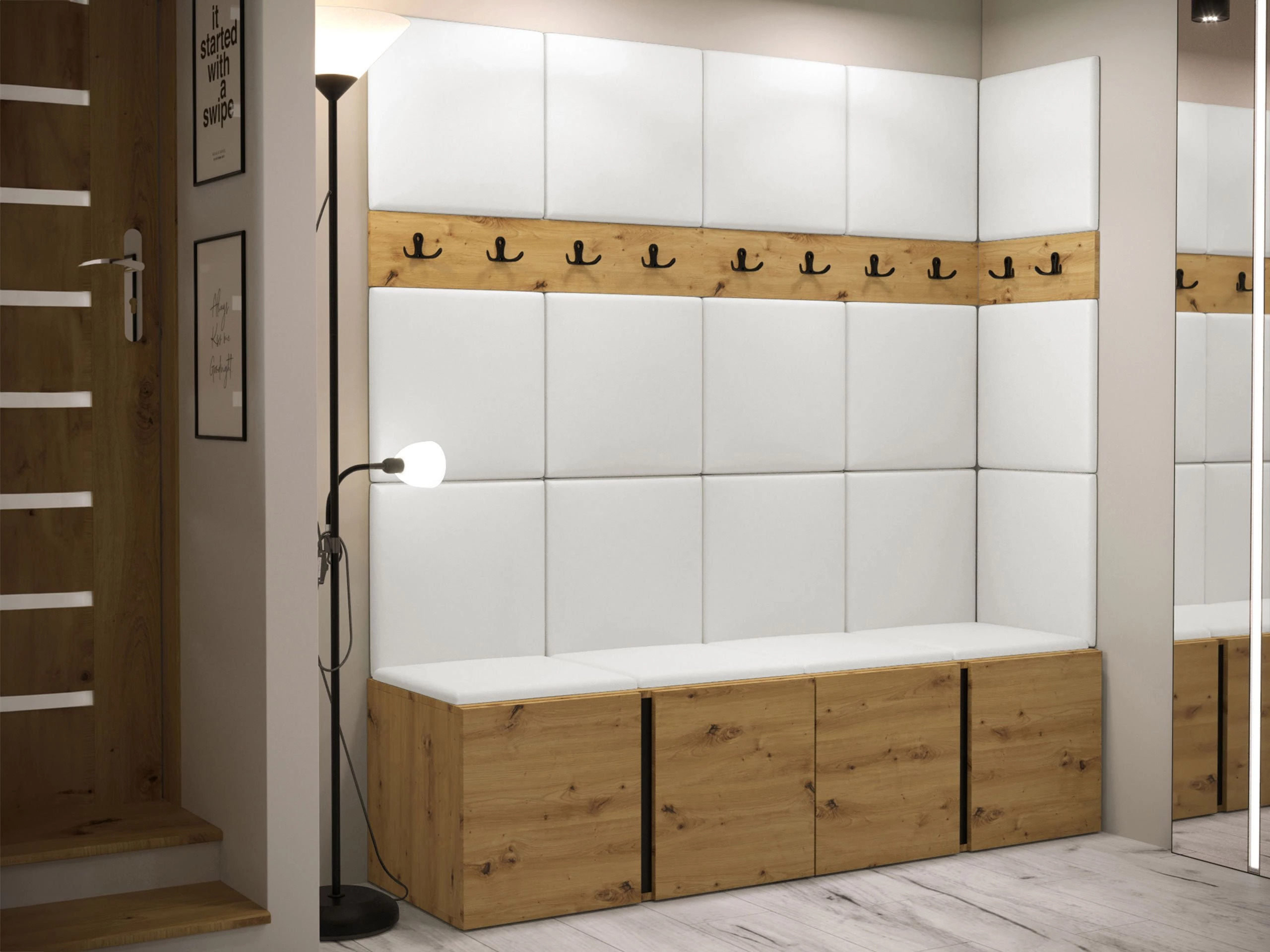 Set arredo da corridoio Pinis II (Rovere Artisan)