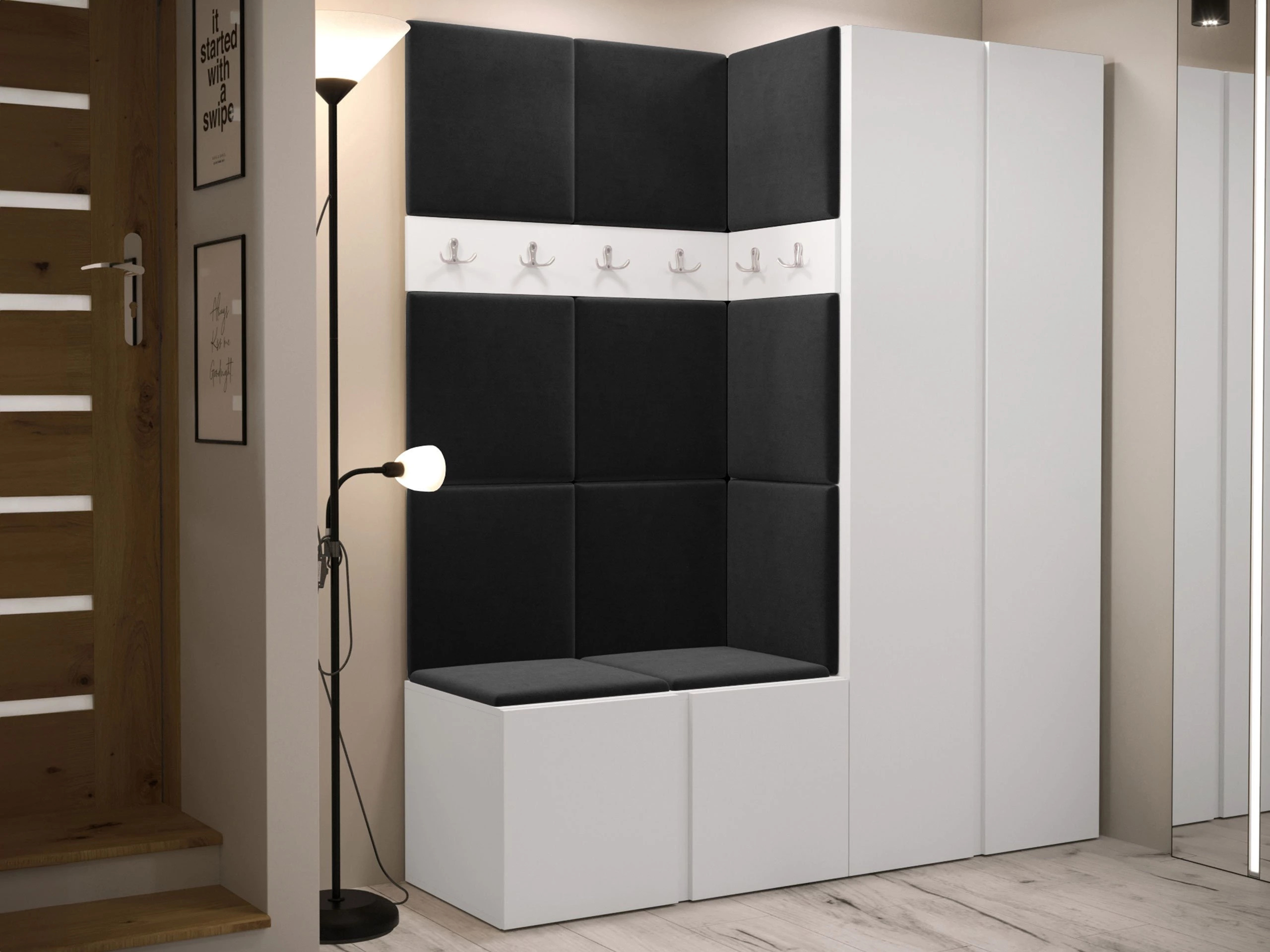 Set arredo da corridoio Pinis III (Bianco)