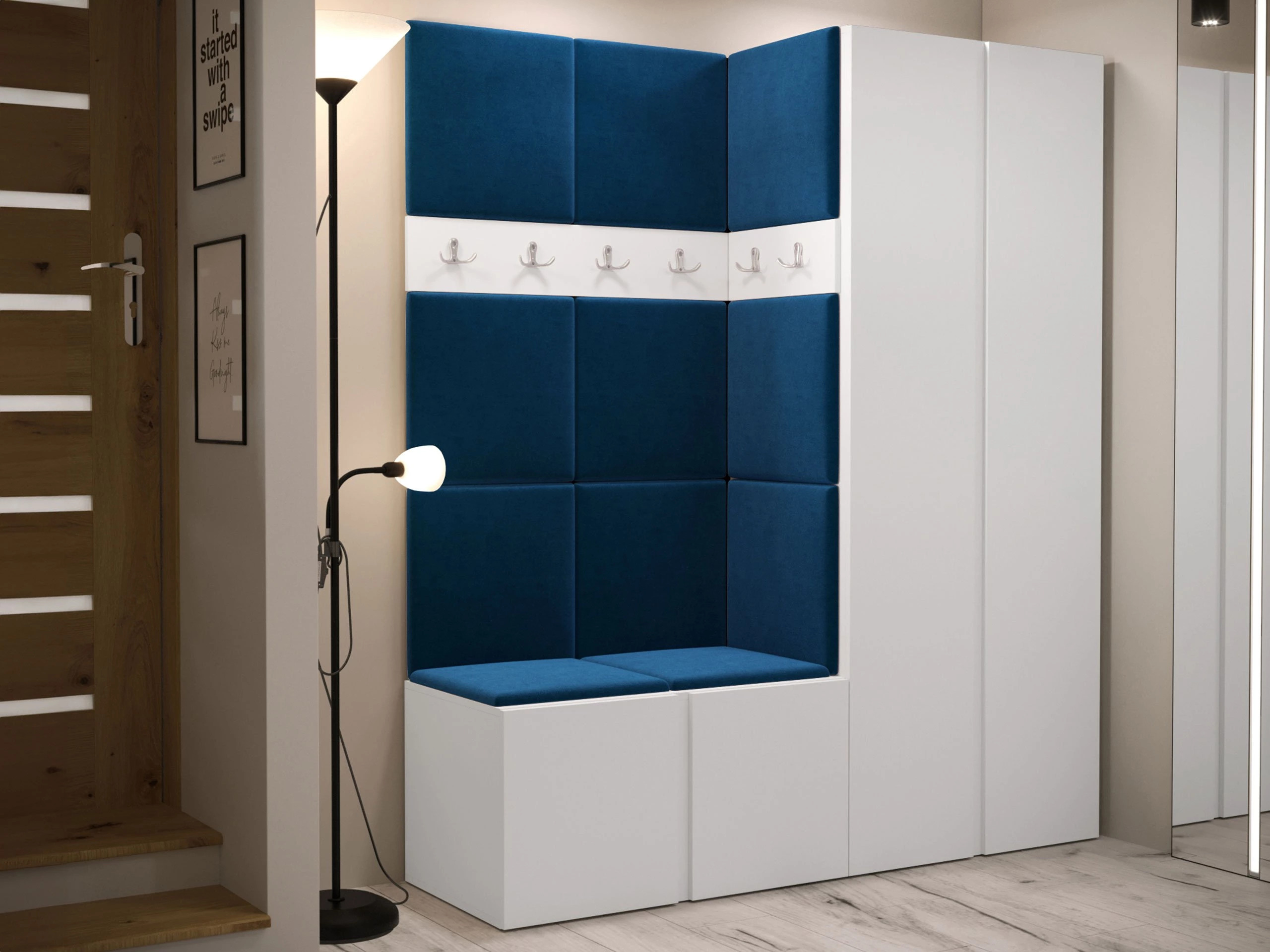 Set arredo da corridoio Pinis III (Bianco)