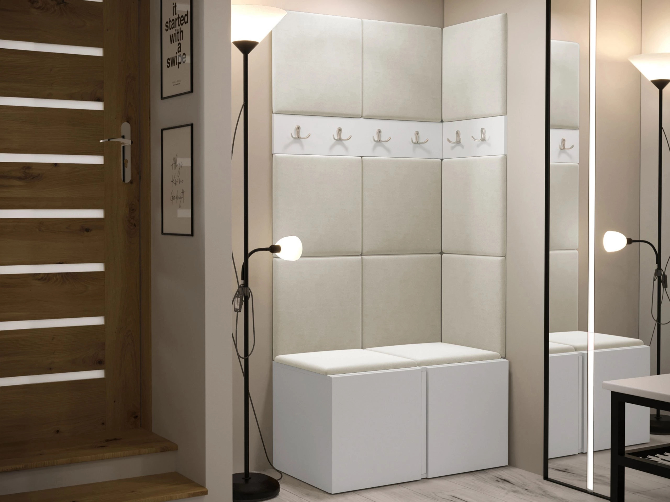 Set arredo da corridoio Hartford 264 (Bianco)