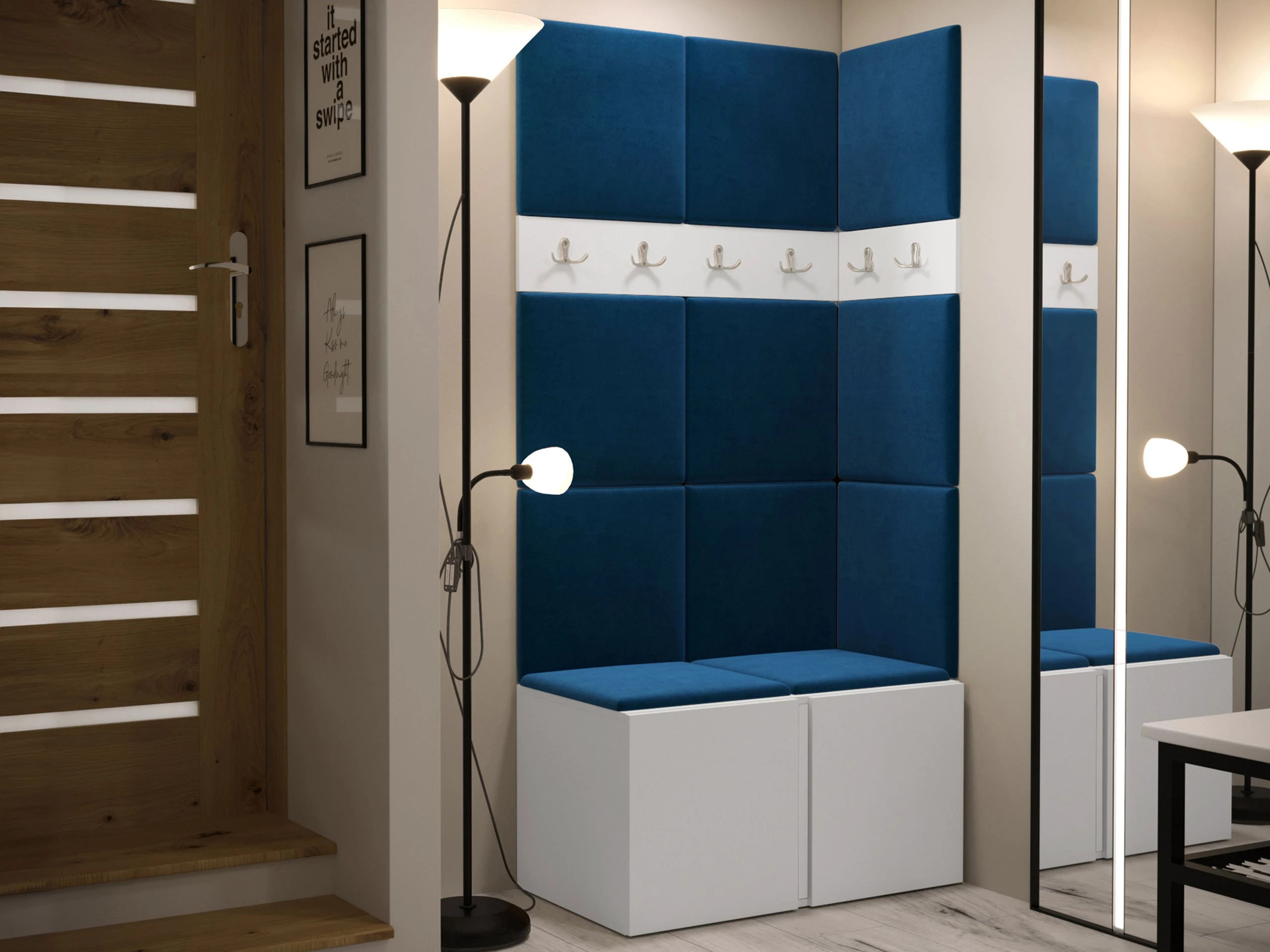 Set arredo da corridoio Pinis I (Bianco)