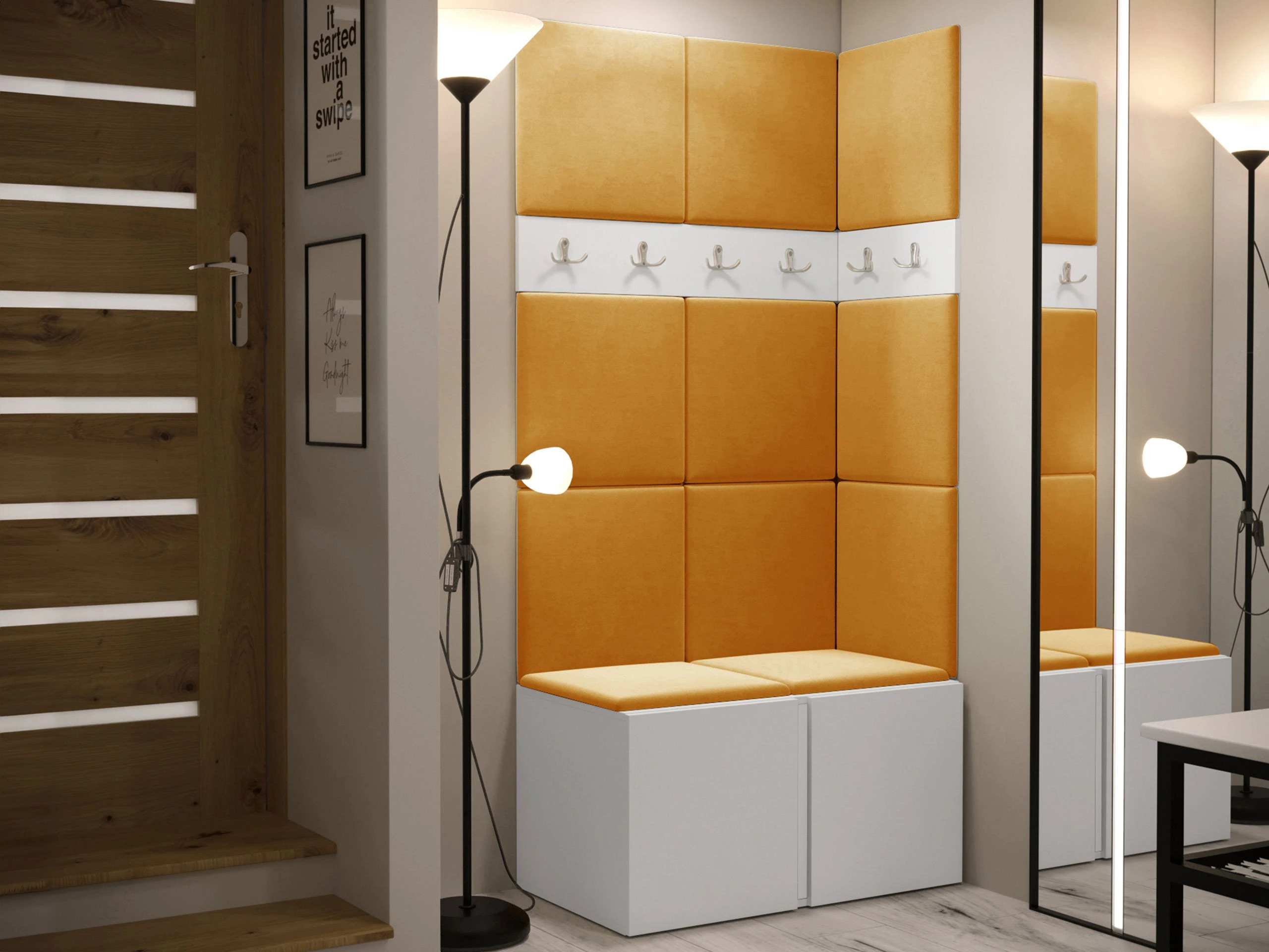 Set arredo da corridoio Pinis I (Bianco)