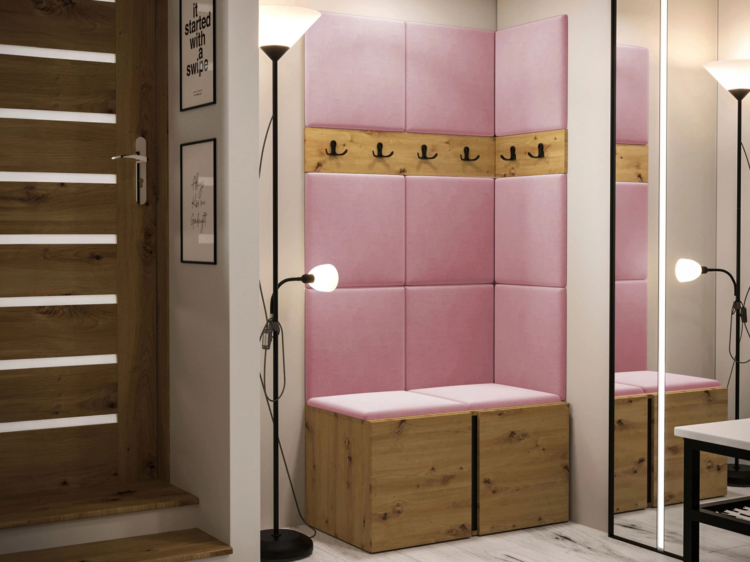 Set arredo da corridoio Pinis I (Rovere Artisan)