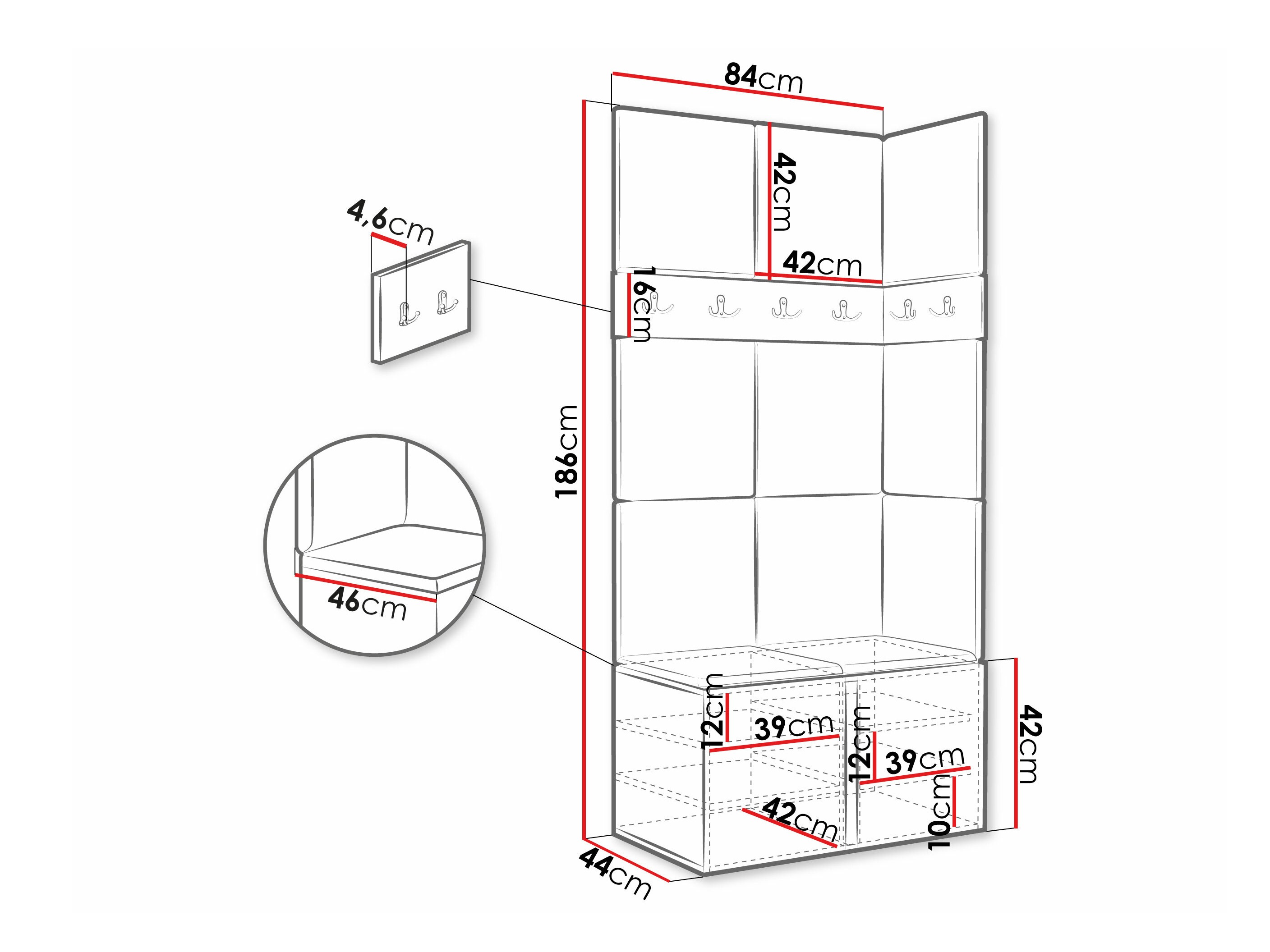 Set arredo da corridoio Pinis I (Rovere Artisan)