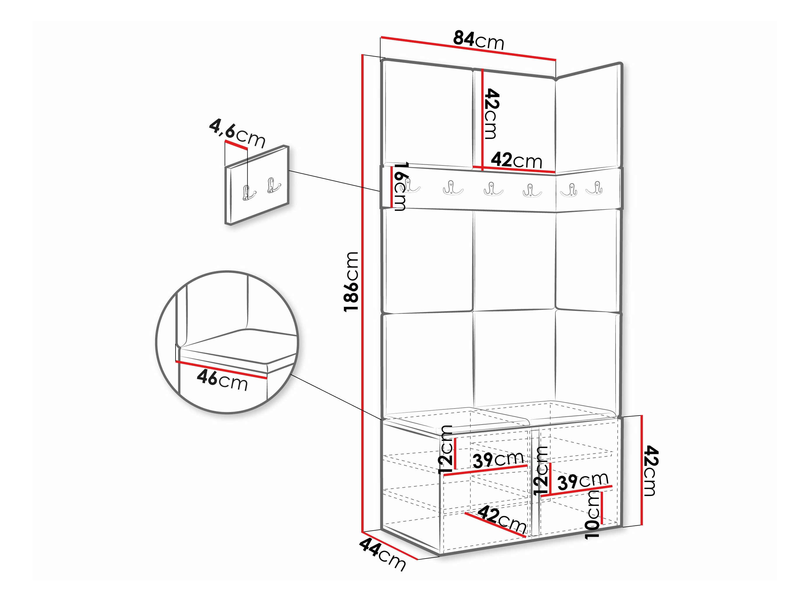 Set arredo da corridoio Pinis I (Rovere Artisan)