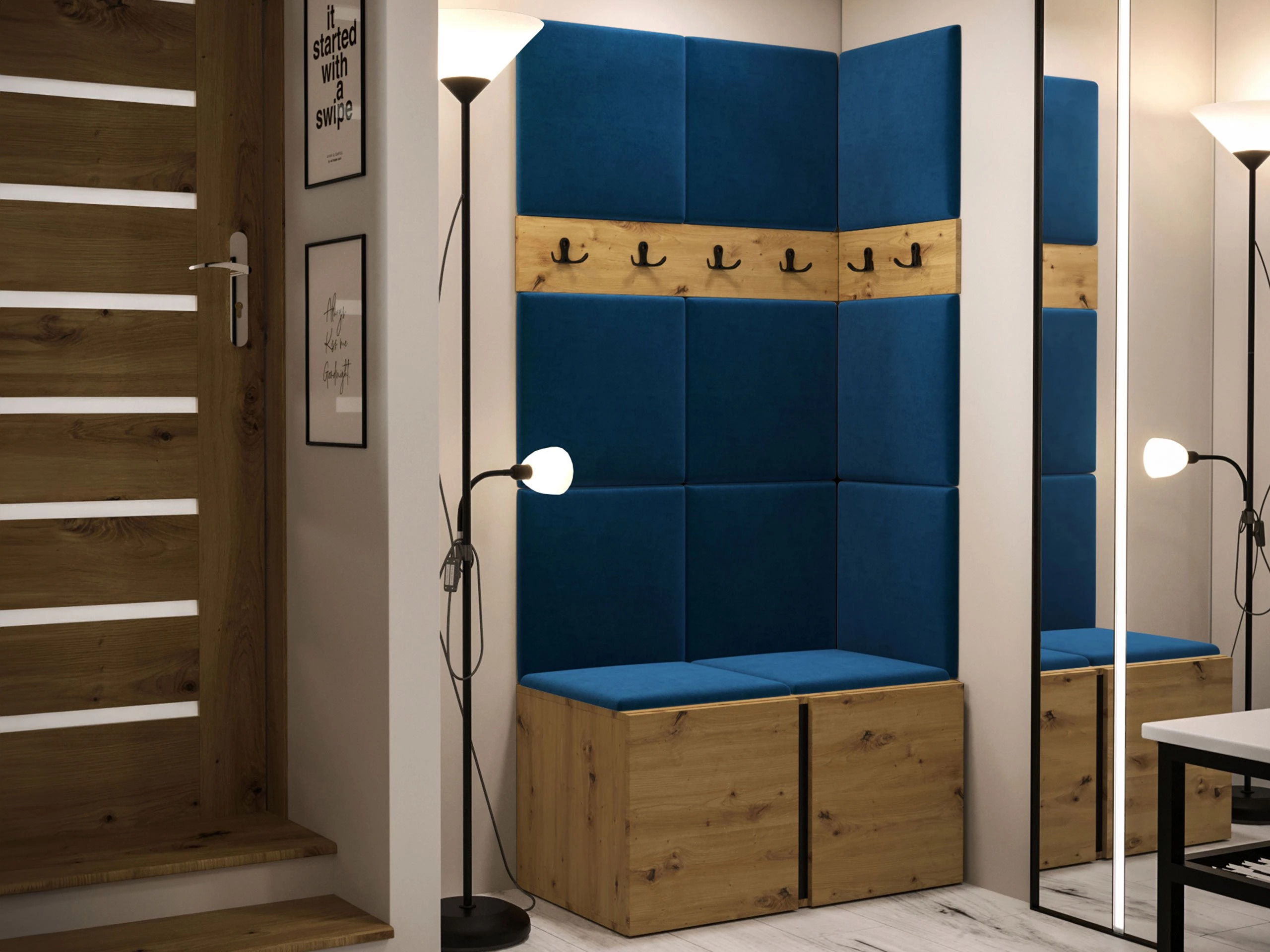 Set arredo da corridoio Pinis I (Rovere Artisan)