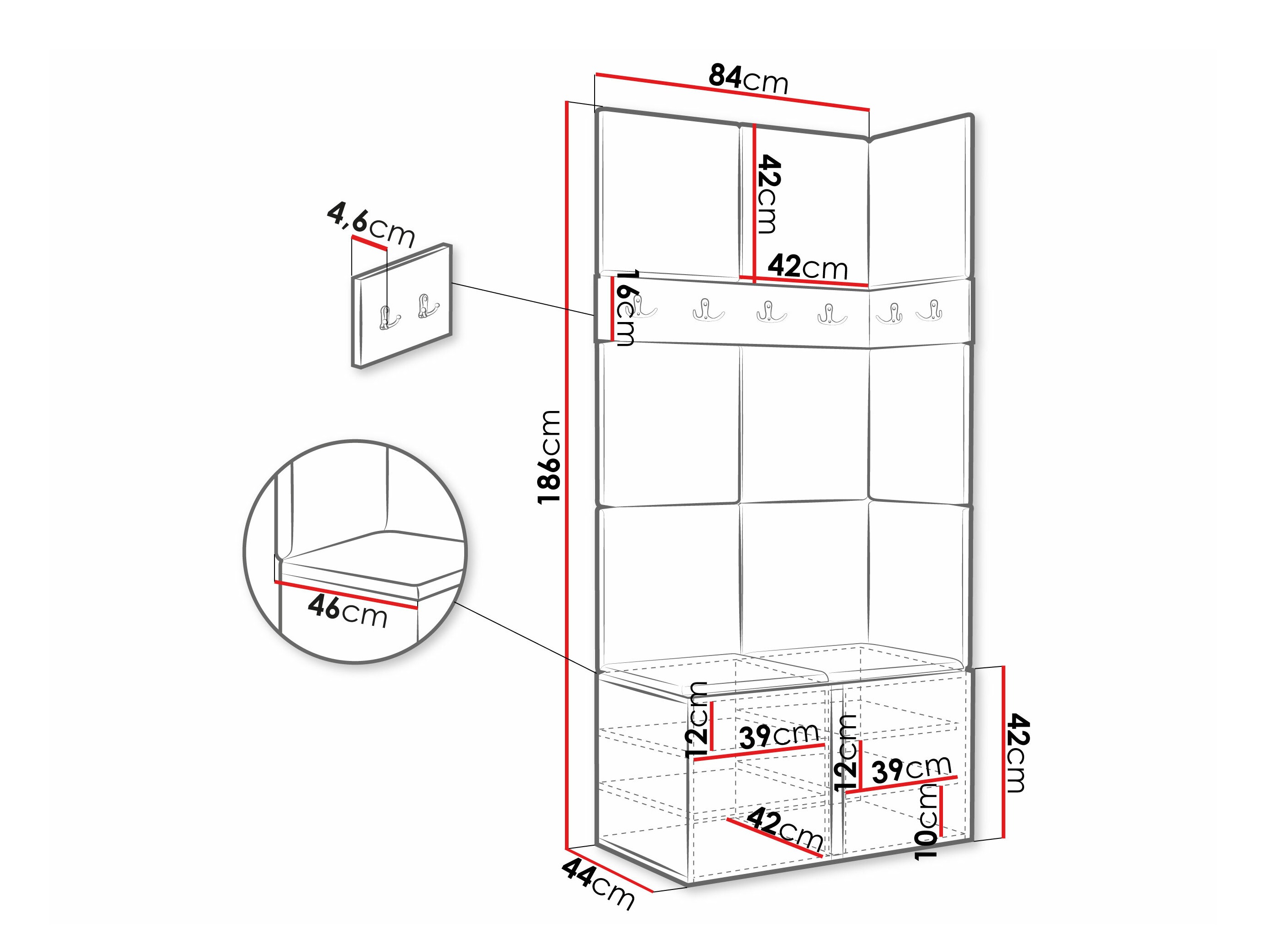 Set arredo da corridoio Pinis I (Rovere Artisan)