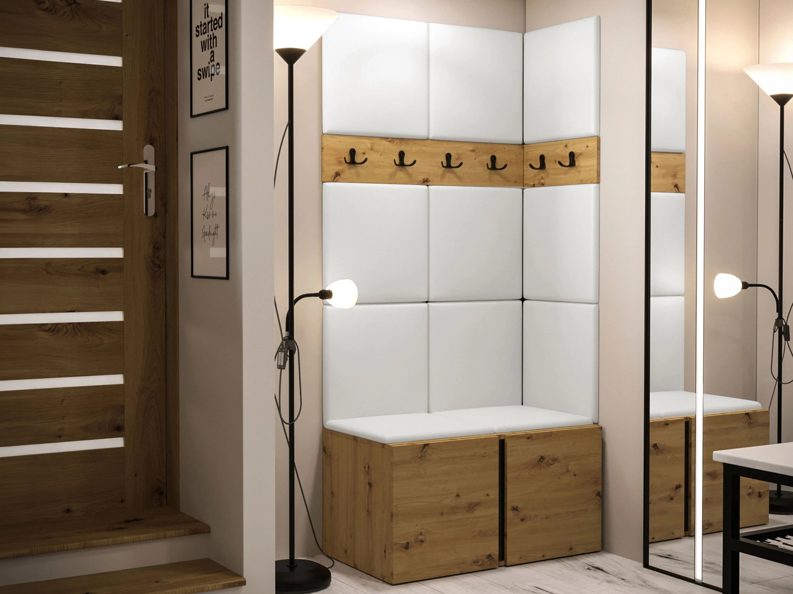 Set arredo da corridoio Pinis I (Rovere Artisan)
