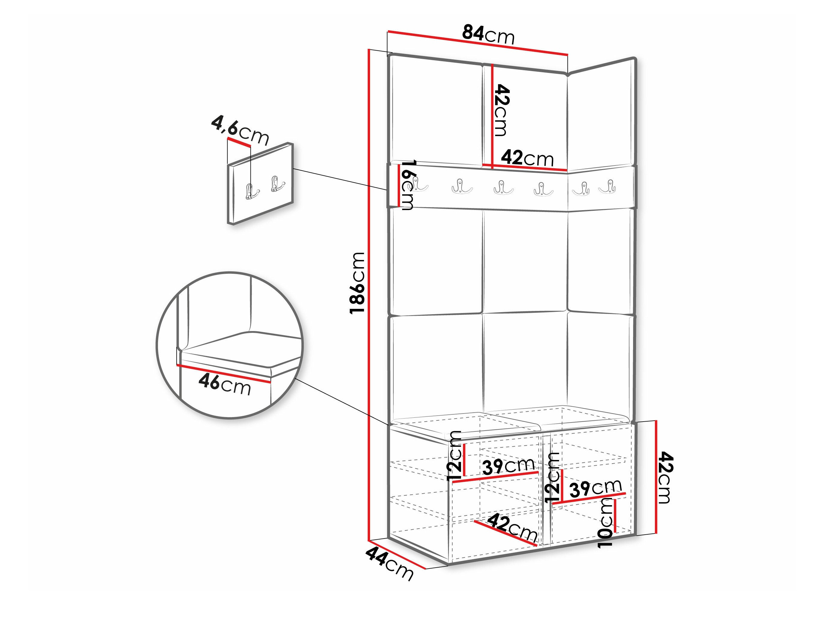 Set arredo da corridoio Pinis I (Rovere Artisan)