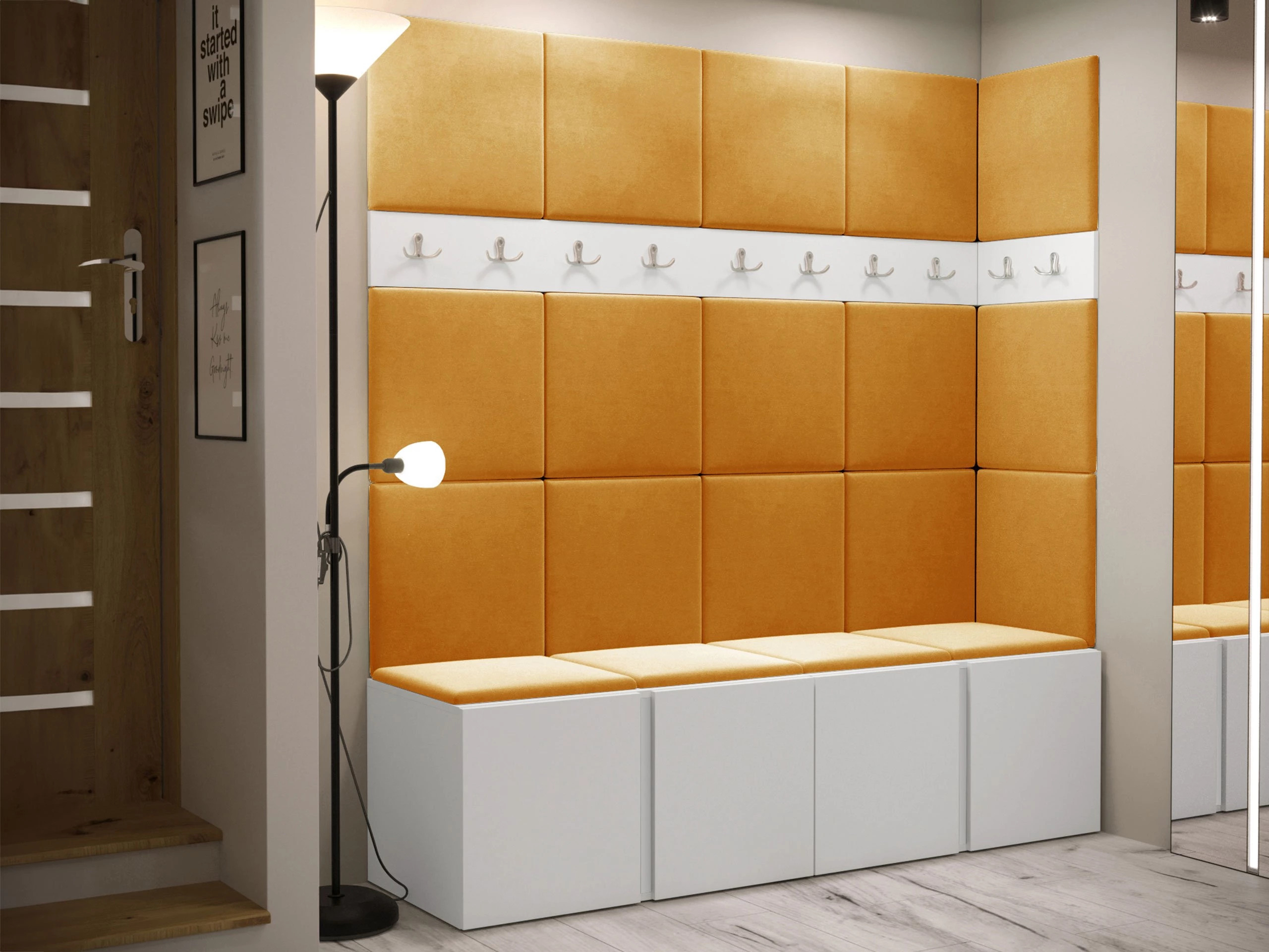 Set arredo da corridoio Pinis II (Bianco)