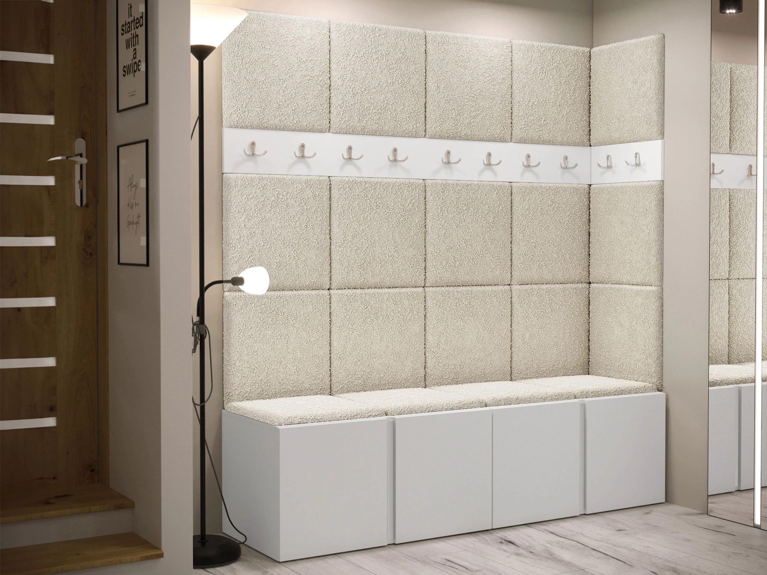 Set arredo da corridoio Pinis II (Bianco)
