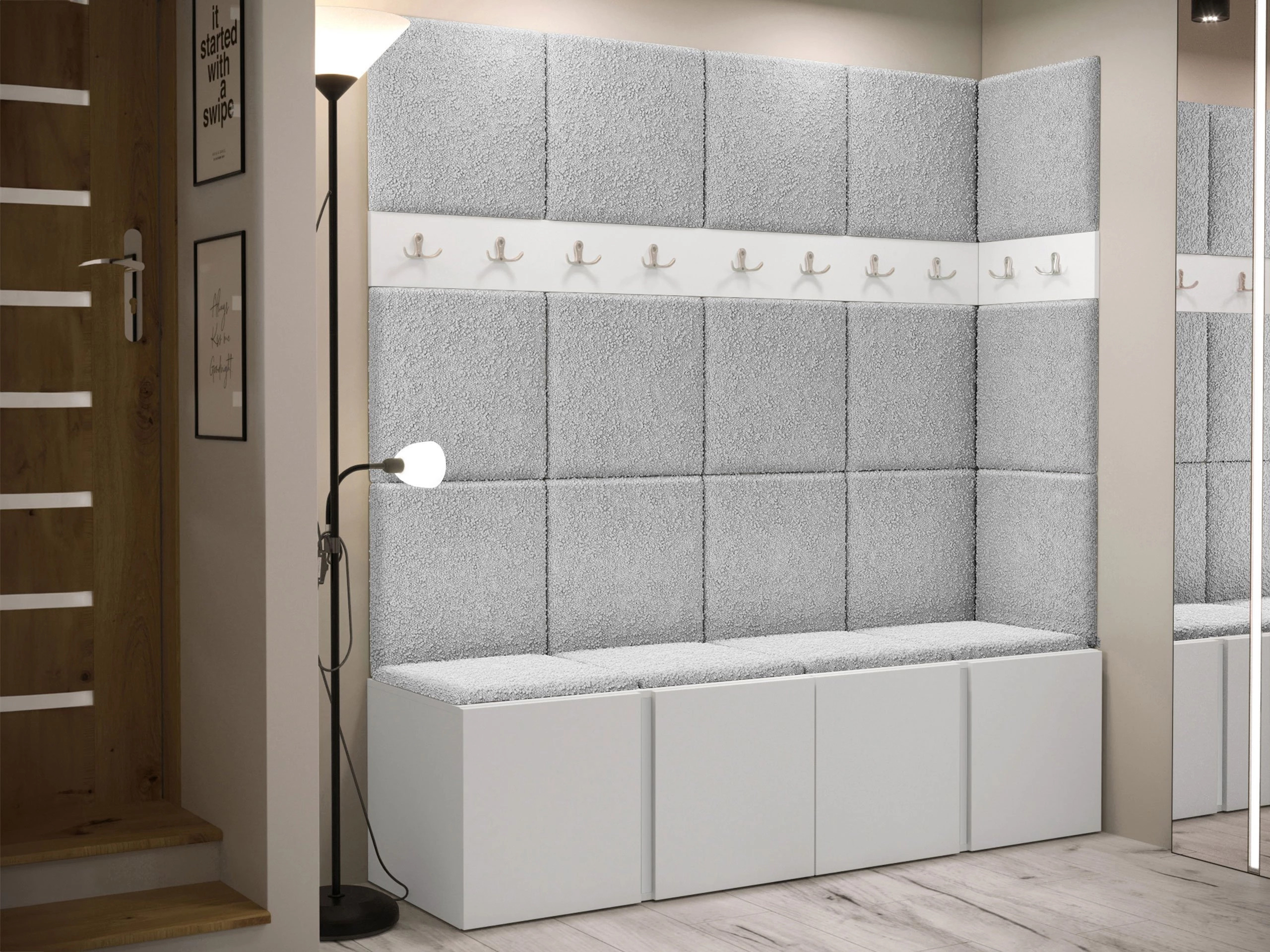 Set arredo da corridoio Pinis II (Bianco)