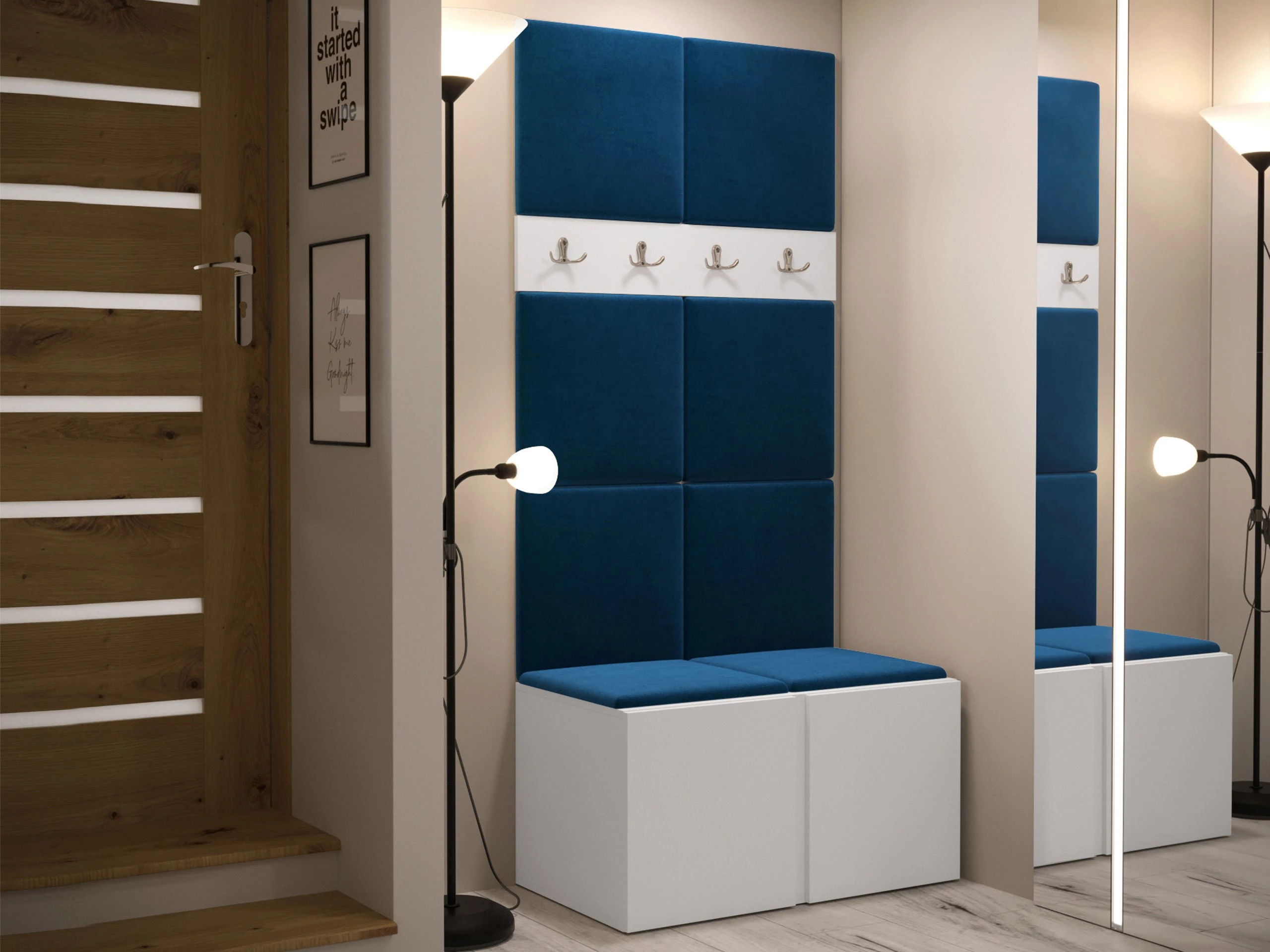 Set arredo da corridoio Pinis IV (Bianco)