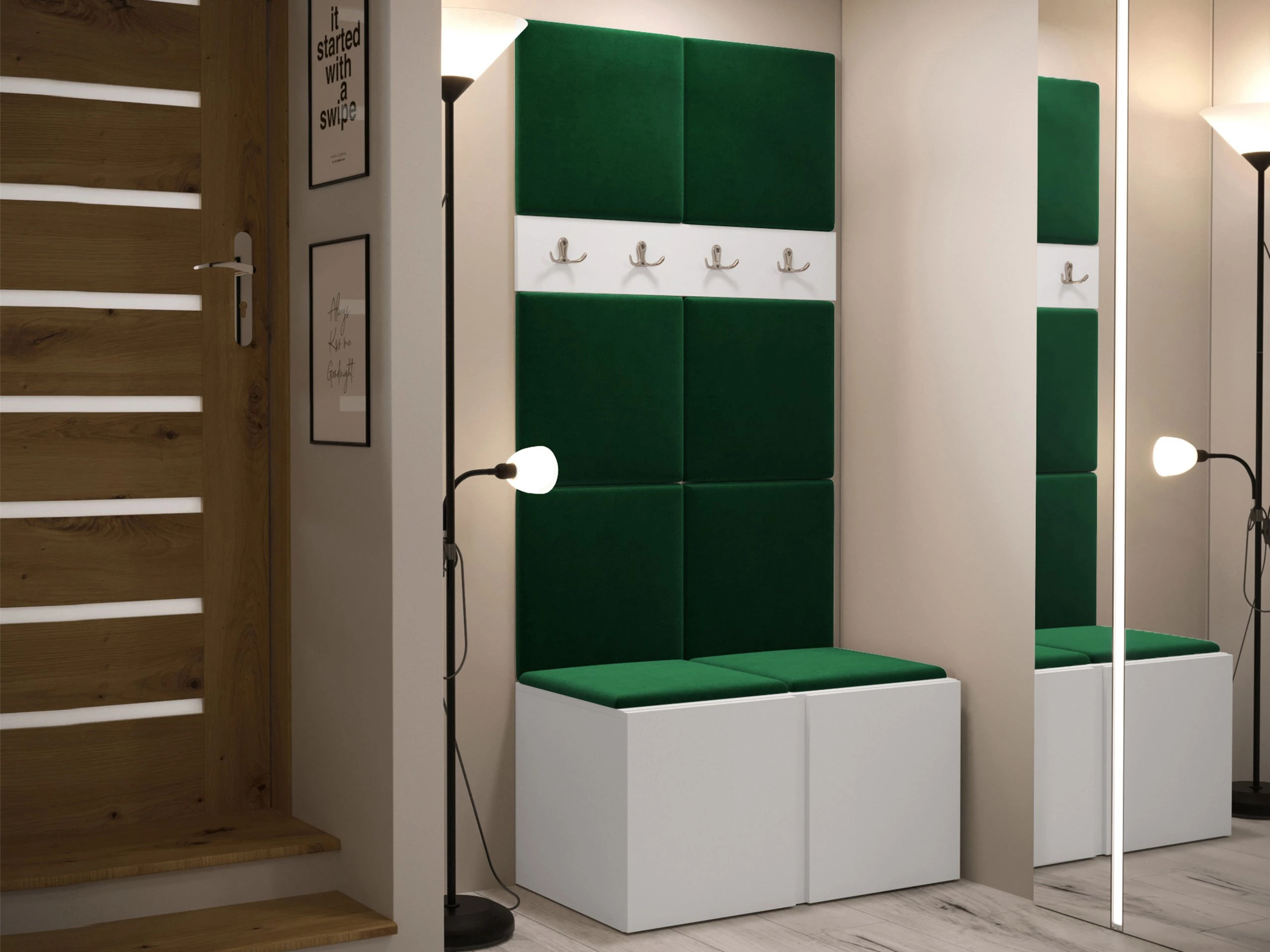 Set arredo da corridoio Pinis IV (Bianco)