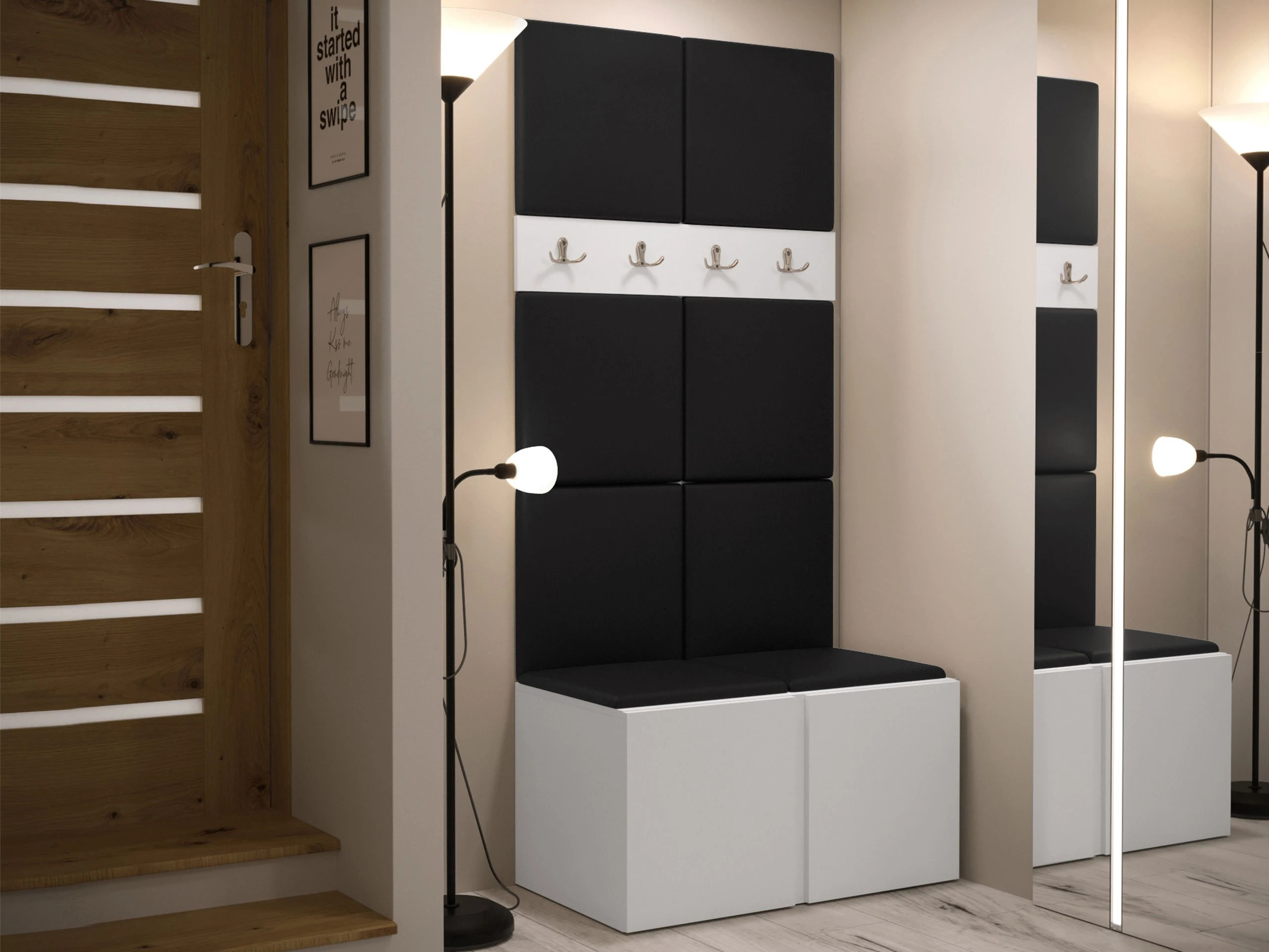 Set arredo da corridoio Pinis IV (Bianco)