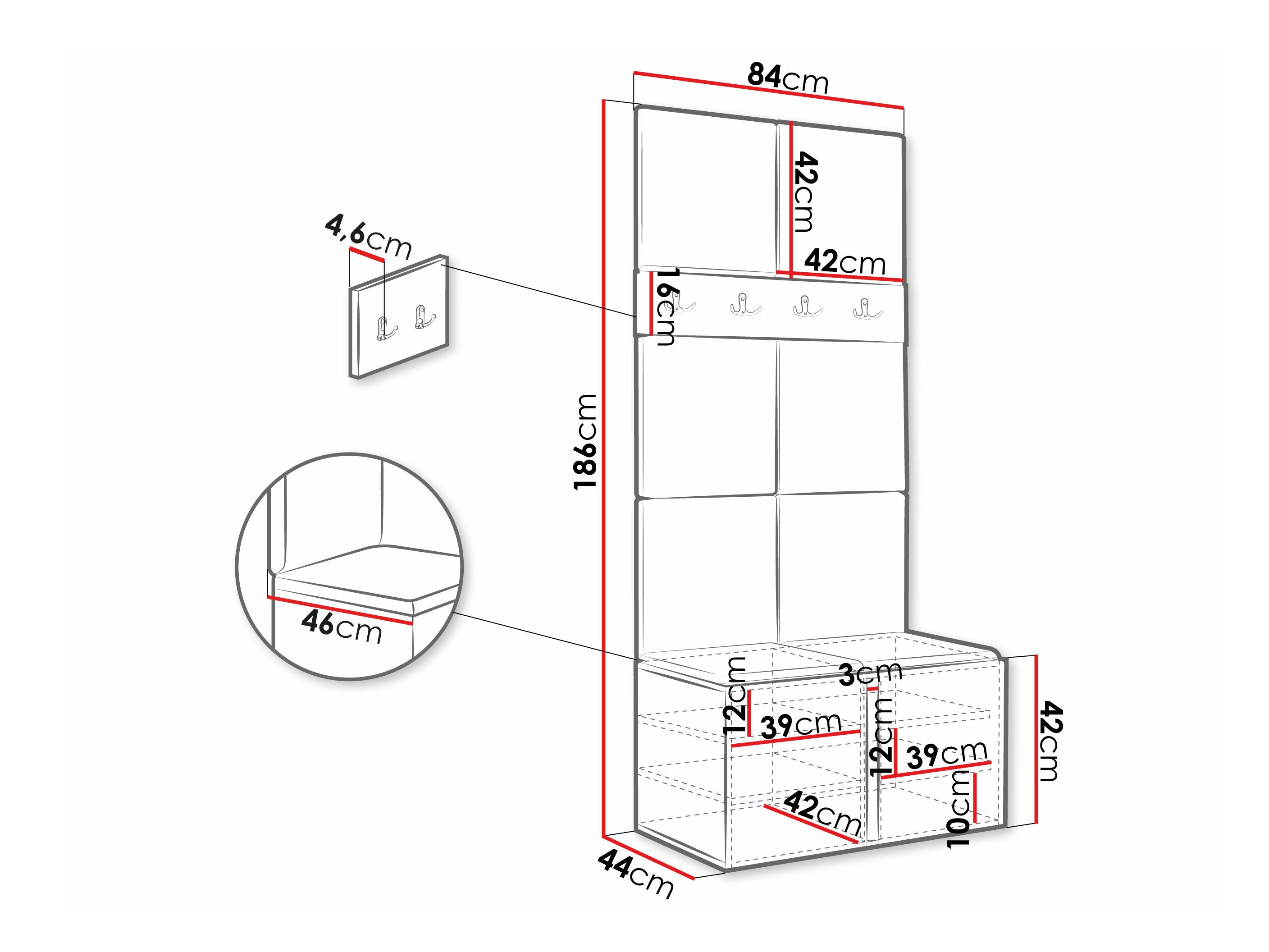 Set arredo da corridoio Pinis IV (Rovere Artisan)