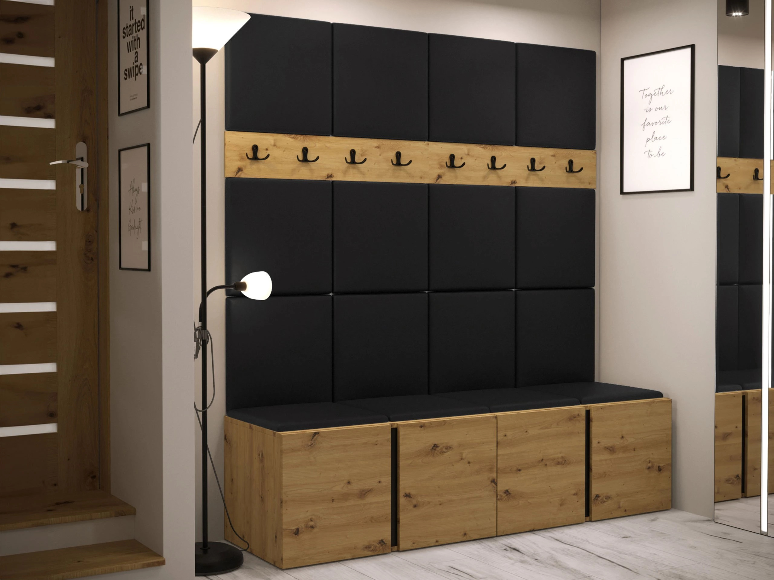 Set arredo da corridoio Pinis V (Eco pelle Soft 011)