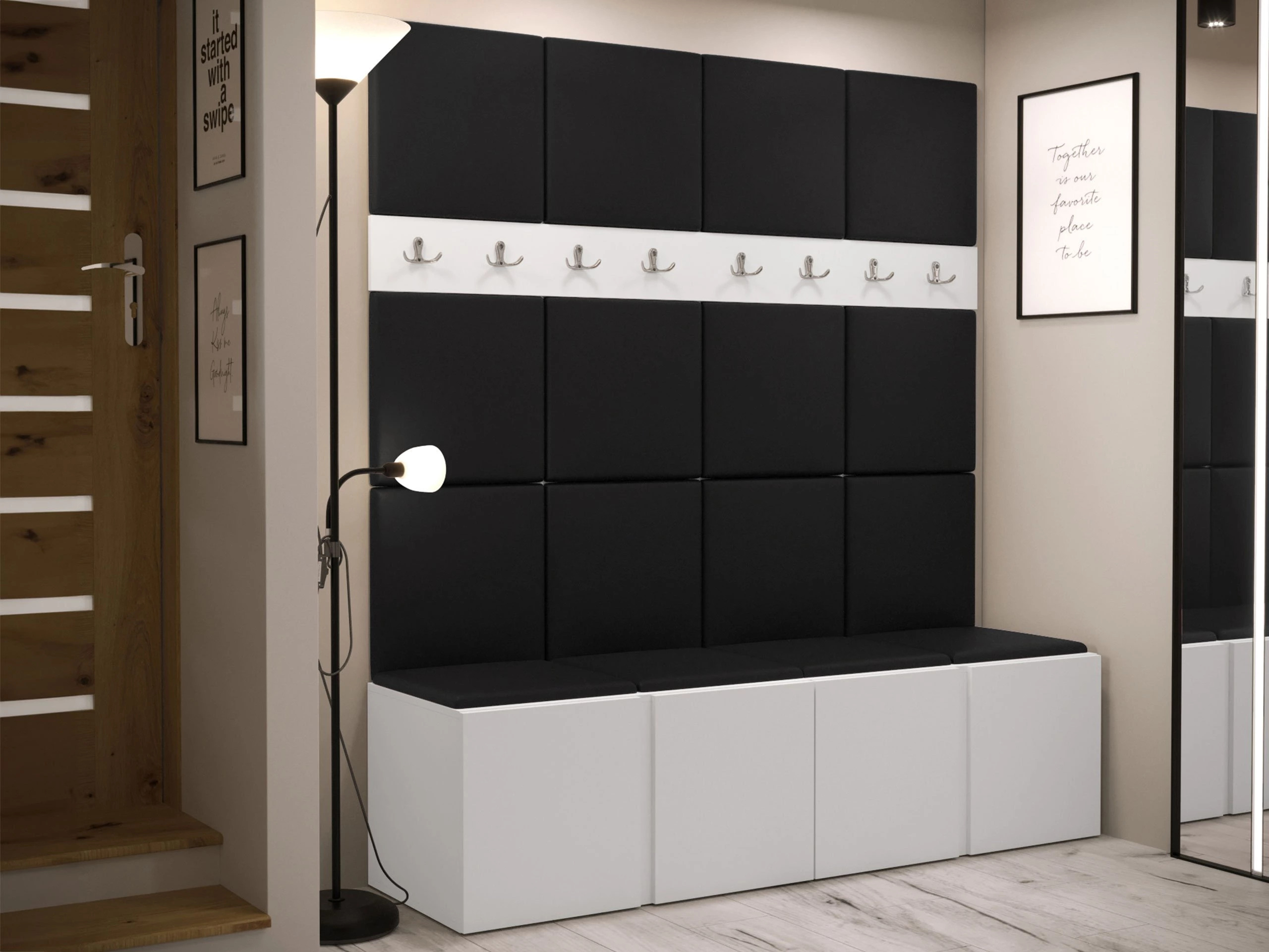 Set arredo da corridoio Pinis V (Eco pelle Soft 011)