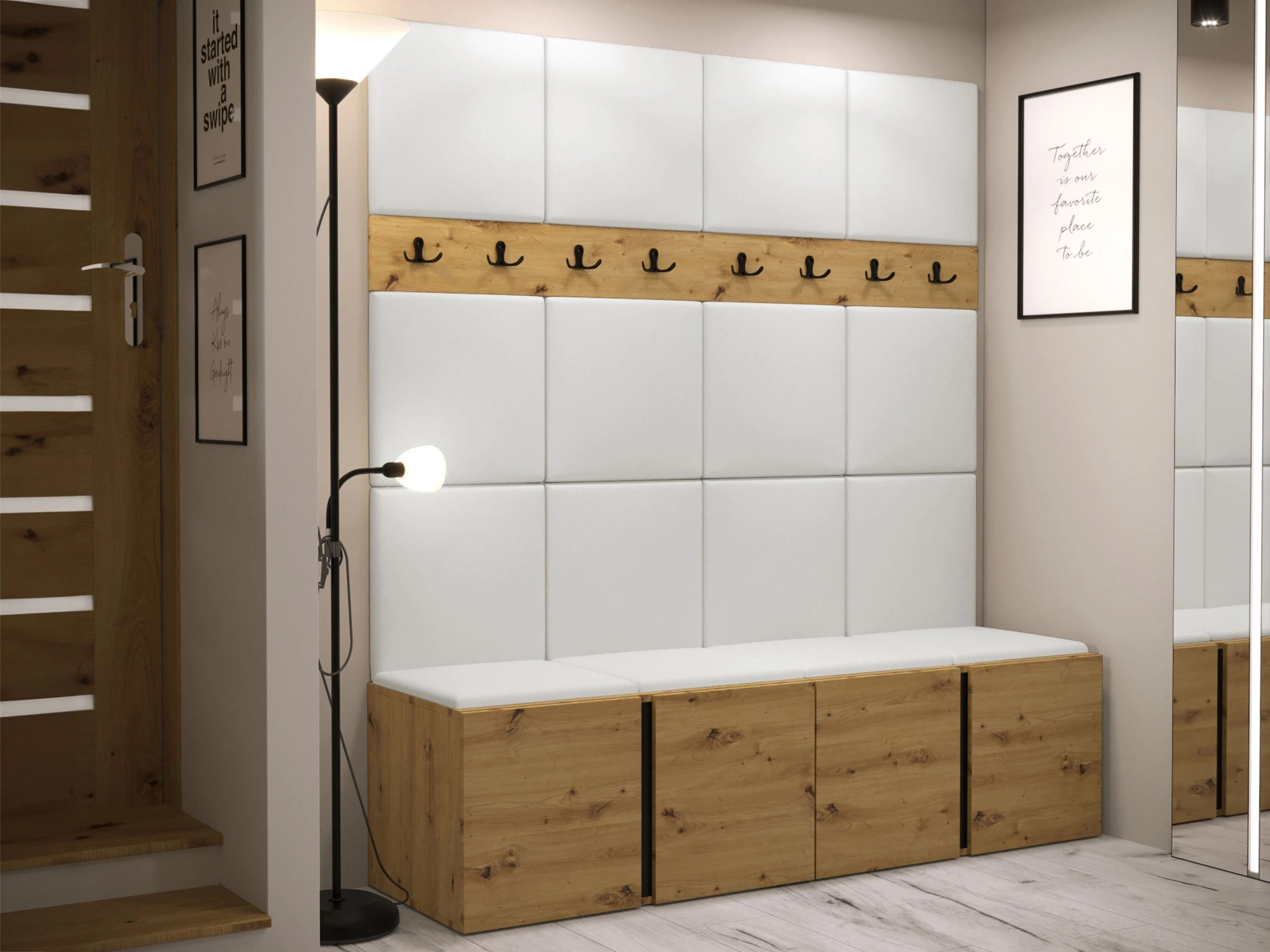 Set arredo da corridoio Pinis V (Eco pelle Soft 017)