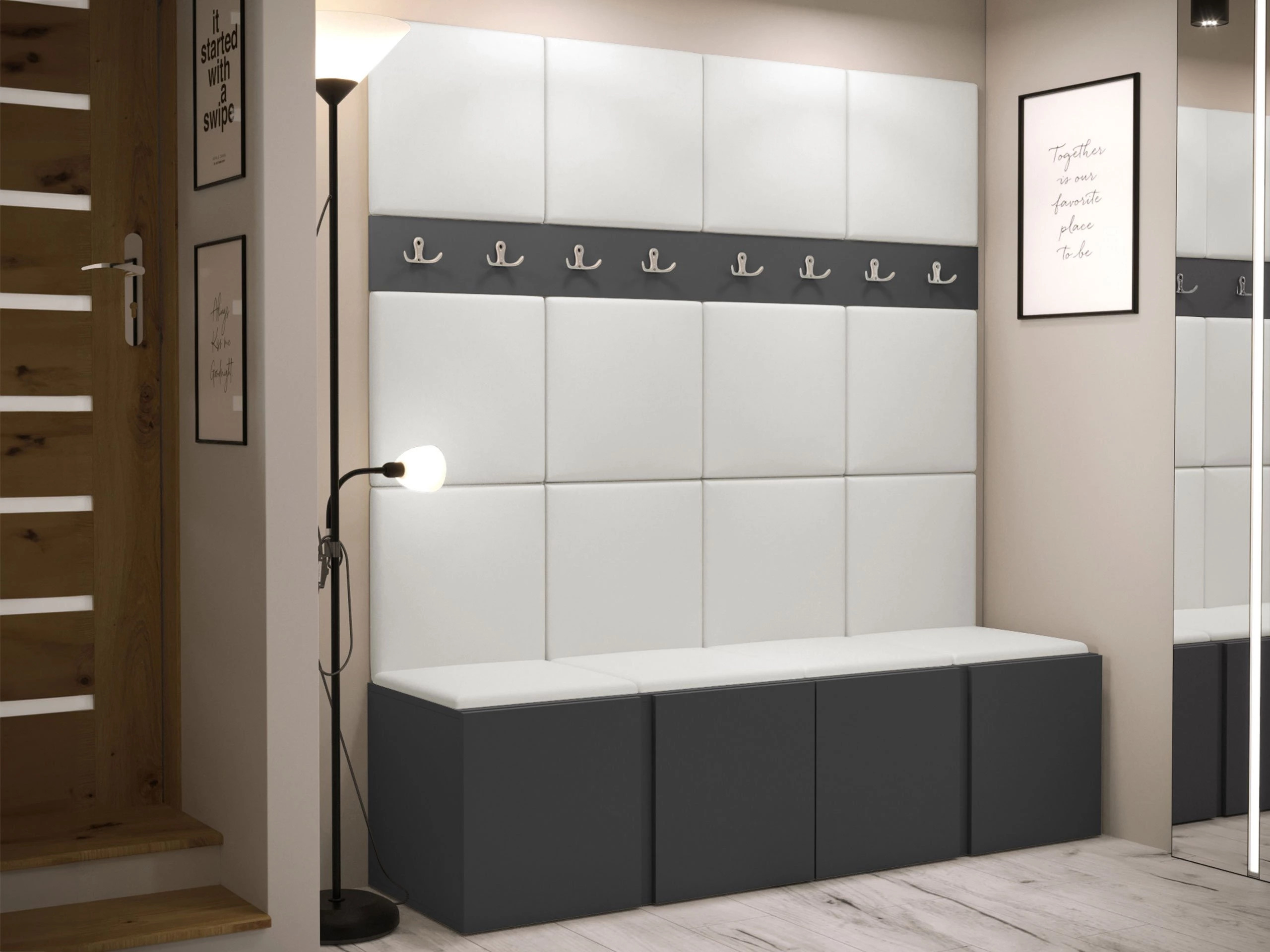 Set arredo da corridoio Pinis V (Eco pelle Soft 017)