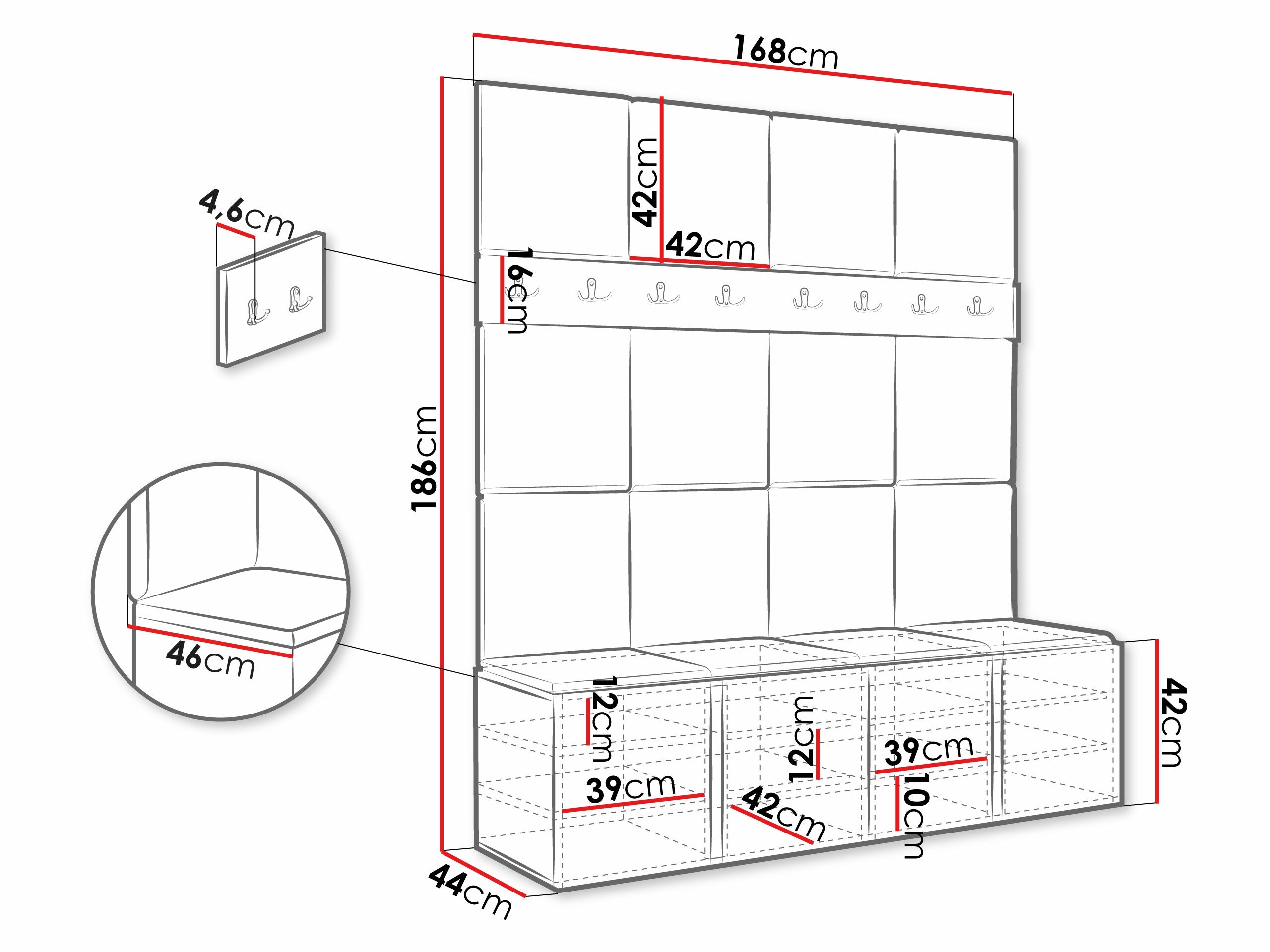 Set arredo da corridoio Pinis V (Rovere Artisan)